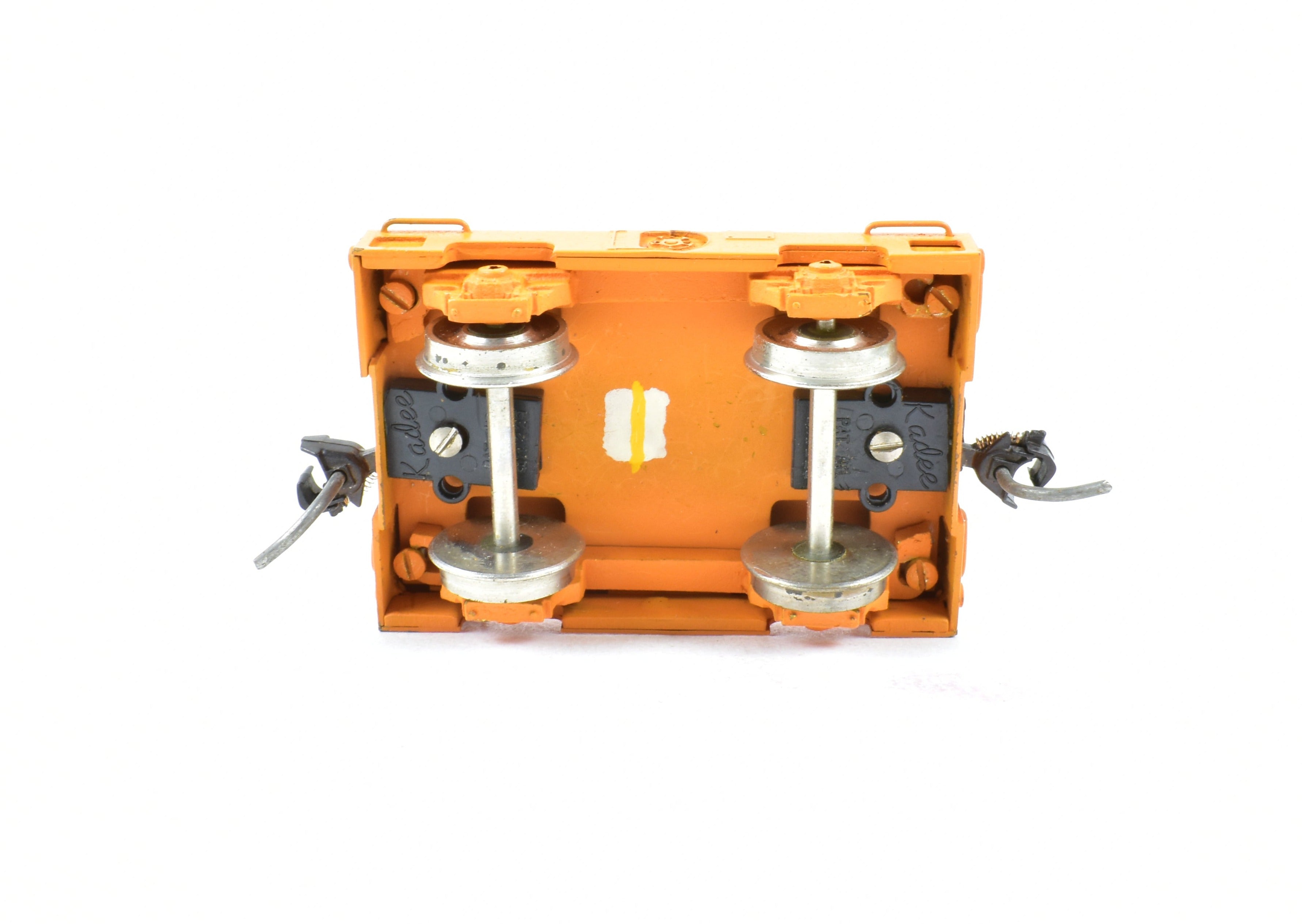 HO Scale Brass Hallmark Models Various Roads 80,000-Pound Capacity Scale Test Car with Partial Orange Paint