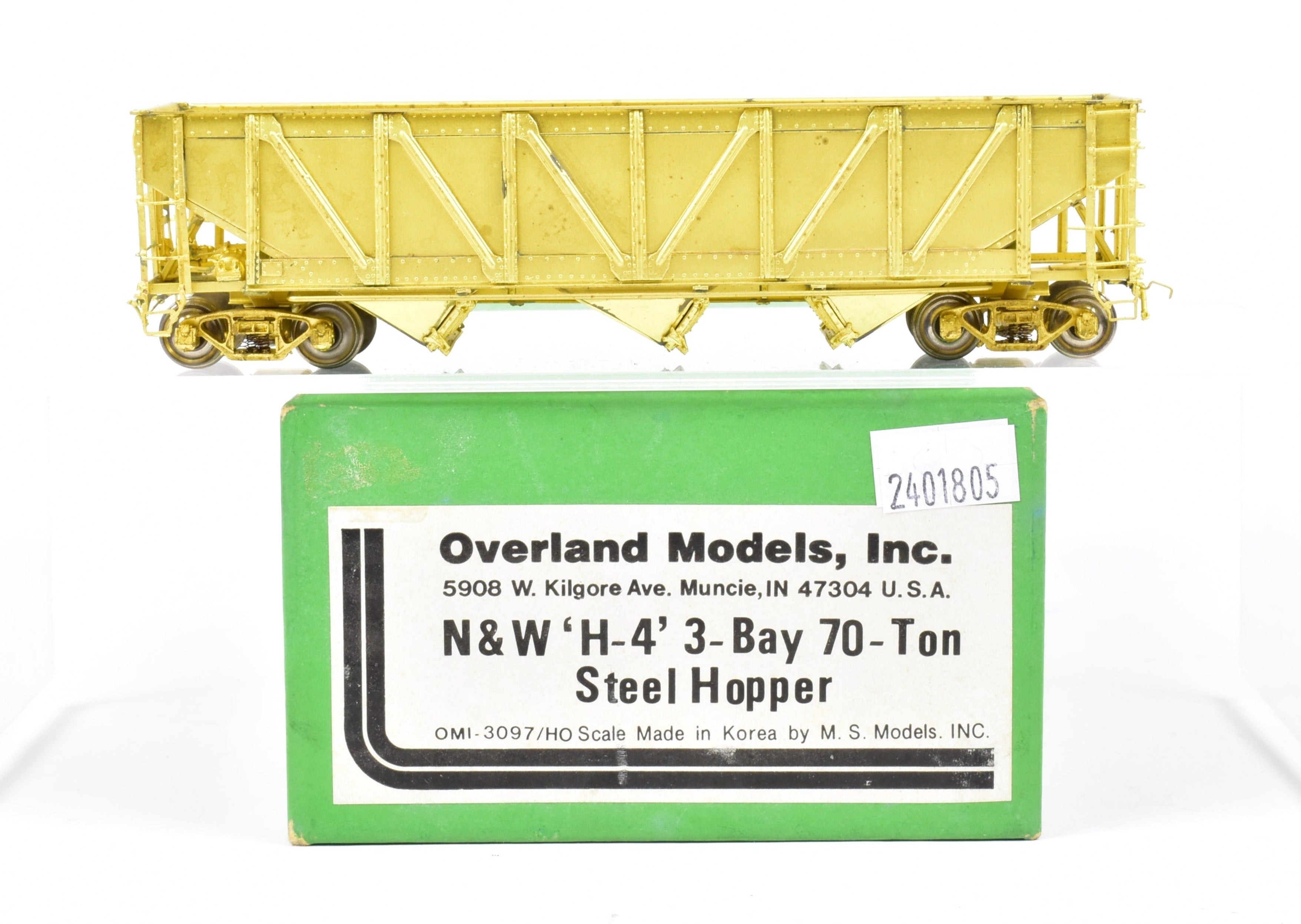 HO Brass OMI Norfolk & Western H-4 70-ton 3-Bay Steel Hopper Model