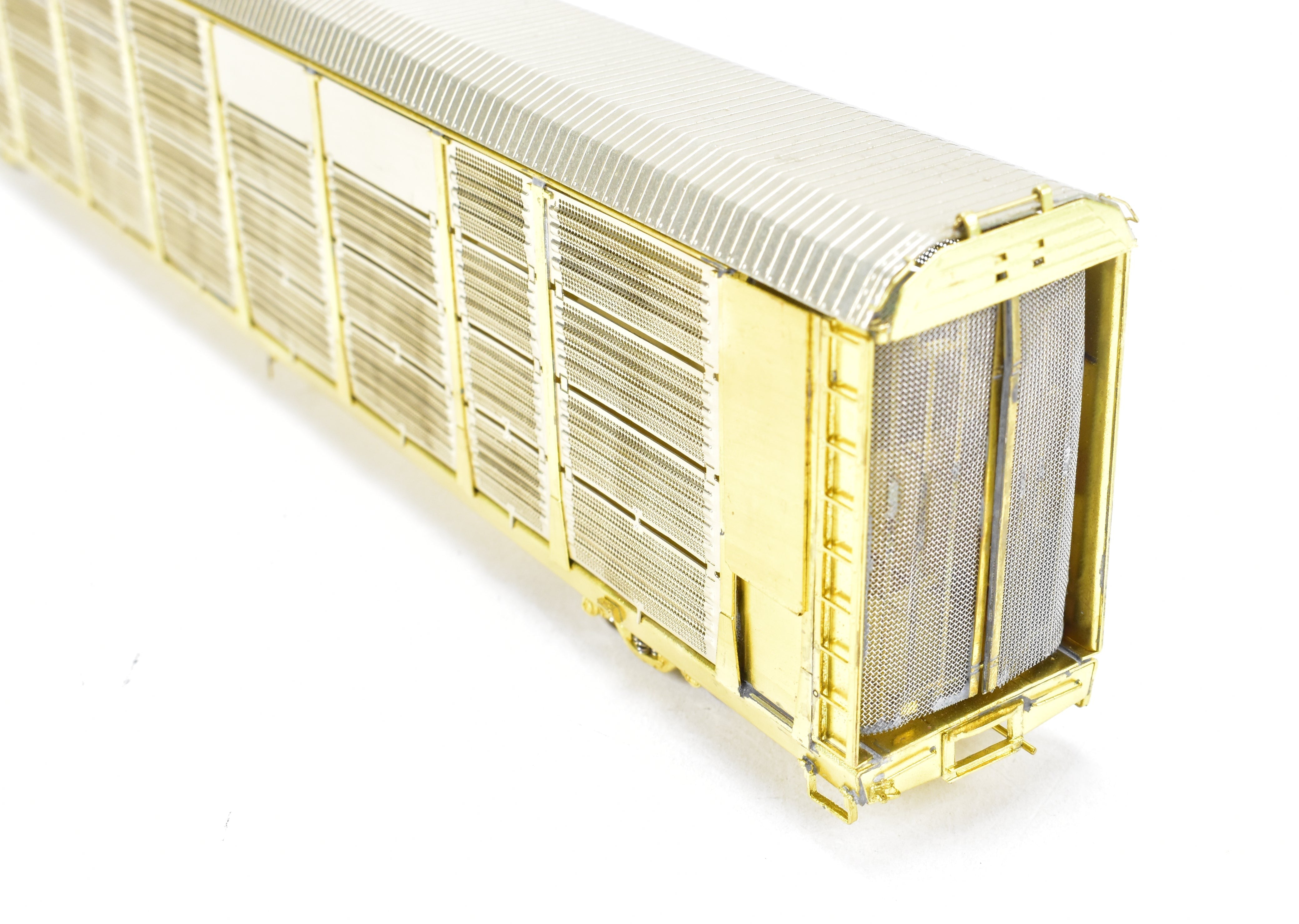 HO Scale Brass Model Train Auto Rack Tri - Level with Mesh End Doors from Overland Models, Inc. Representing Southern Pacific Car No. 517006