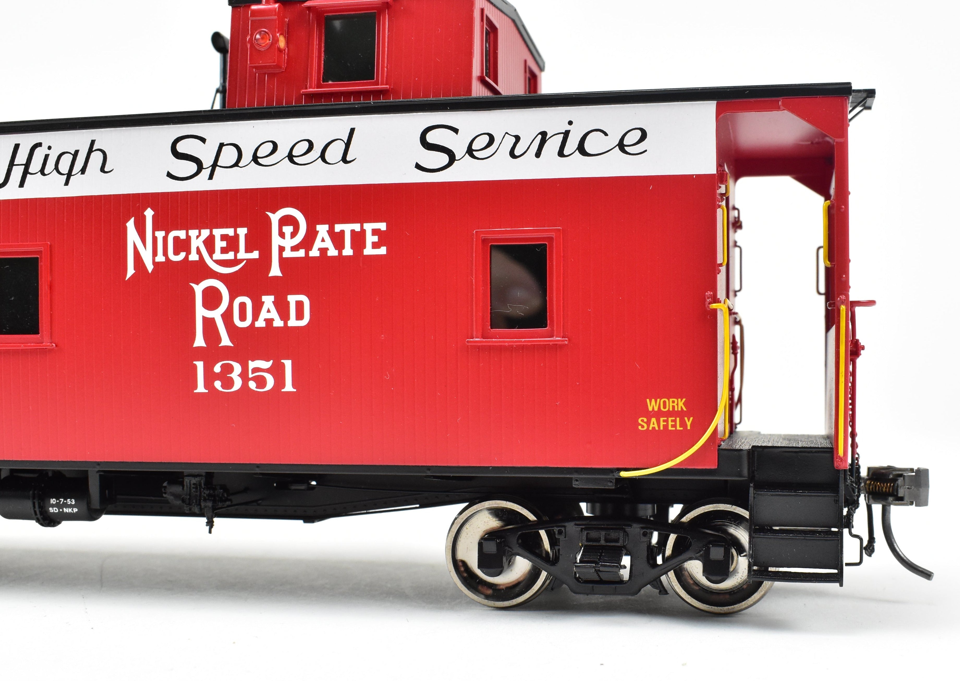 O Scale Model Train Collectible - Brass OMI (Overland Models, Inc.)/NPM NKP (Nickel Plate Road) 1300 Caboose with Factory Paint, Serial No. 1351, Without Original Box