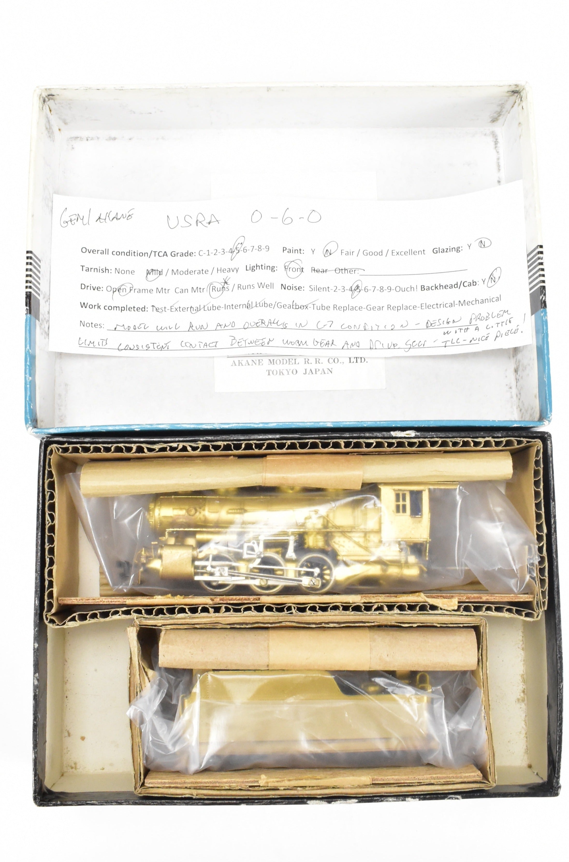 HO Scale Brass Akane USRA 0-6-0 Switcher Model from Japan