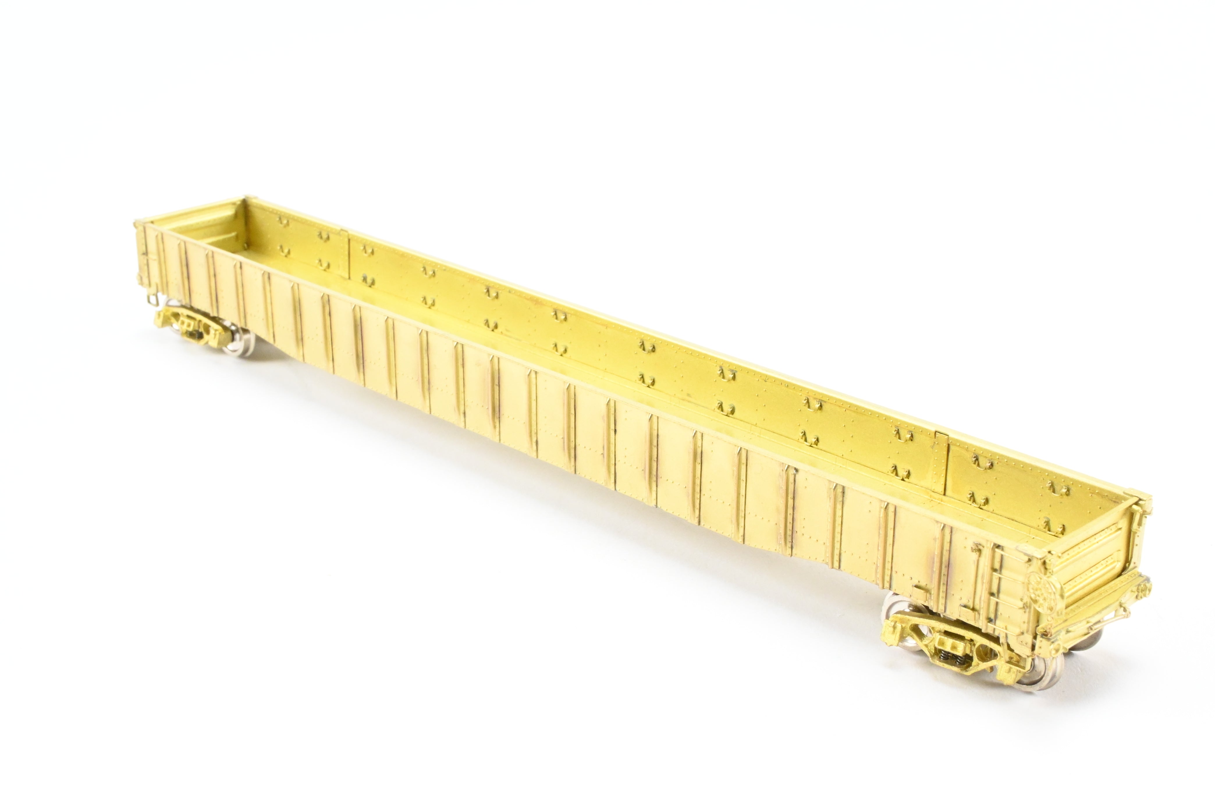HO Scale Brass Precision Scale Co. Various Roads 65-Foot Mill Gondola Model in Bethlehem Steel Version for Heavy Steel Loading