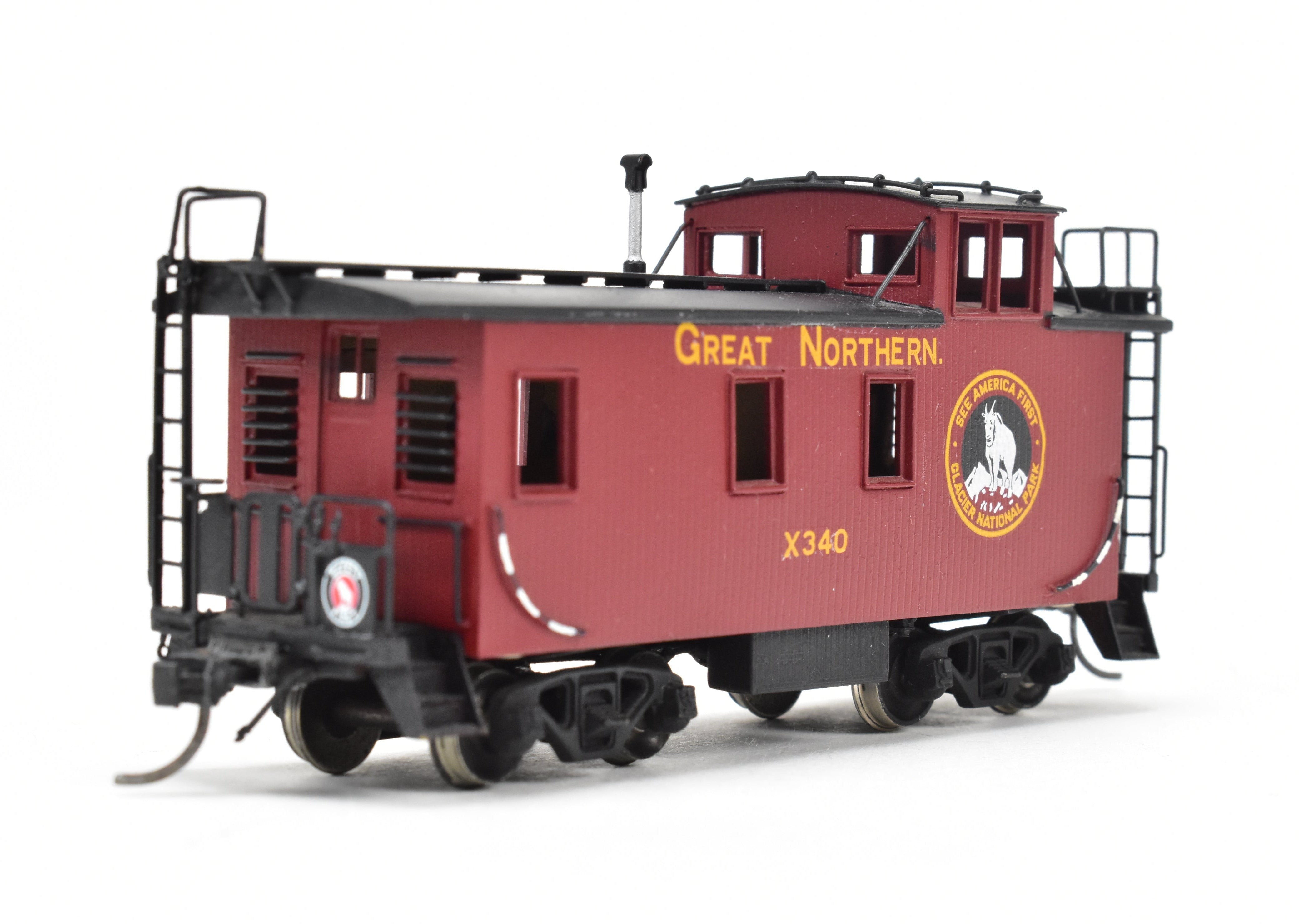 HO Scale Brass Model Train - Oriental Limited Great Northern Caboose X330 - 749, Custom - Painted Version C/P #X340