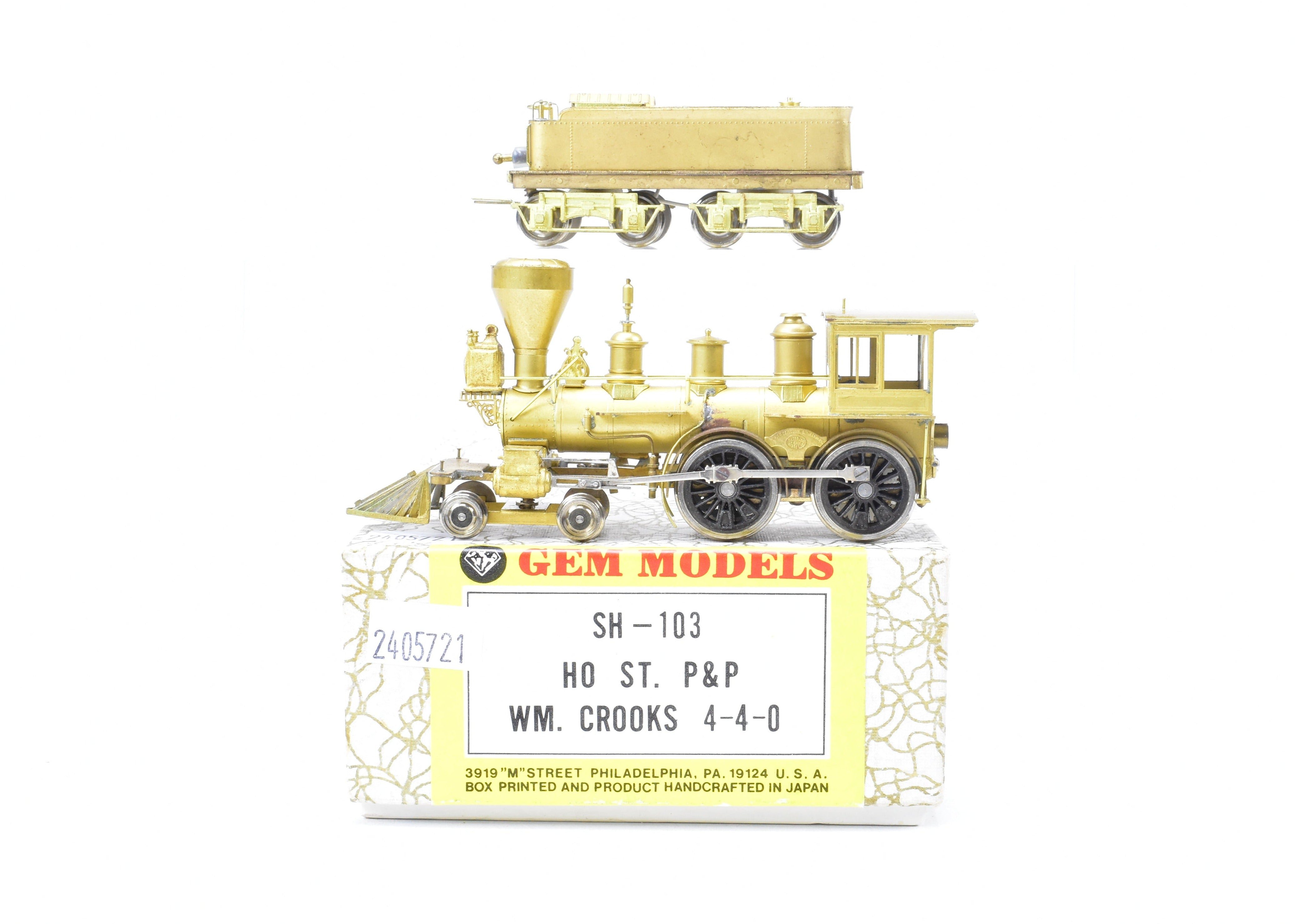 HO Brass Gem Models GN - 1861 Great Northern 4-4-0 William Crooks Model