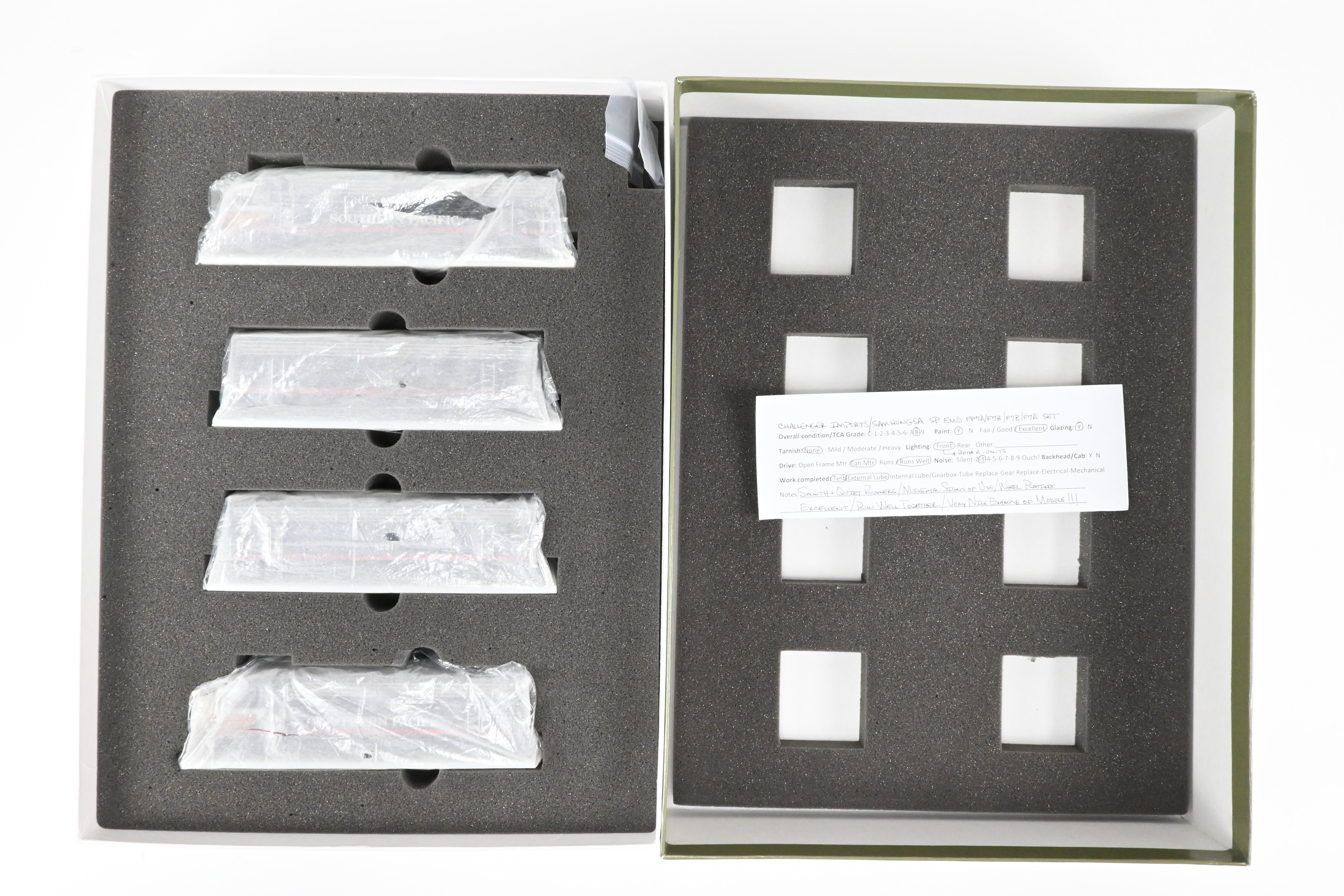 HO Scale Brass EMD FP7A/F7B Set in SP Black Widow Scheme