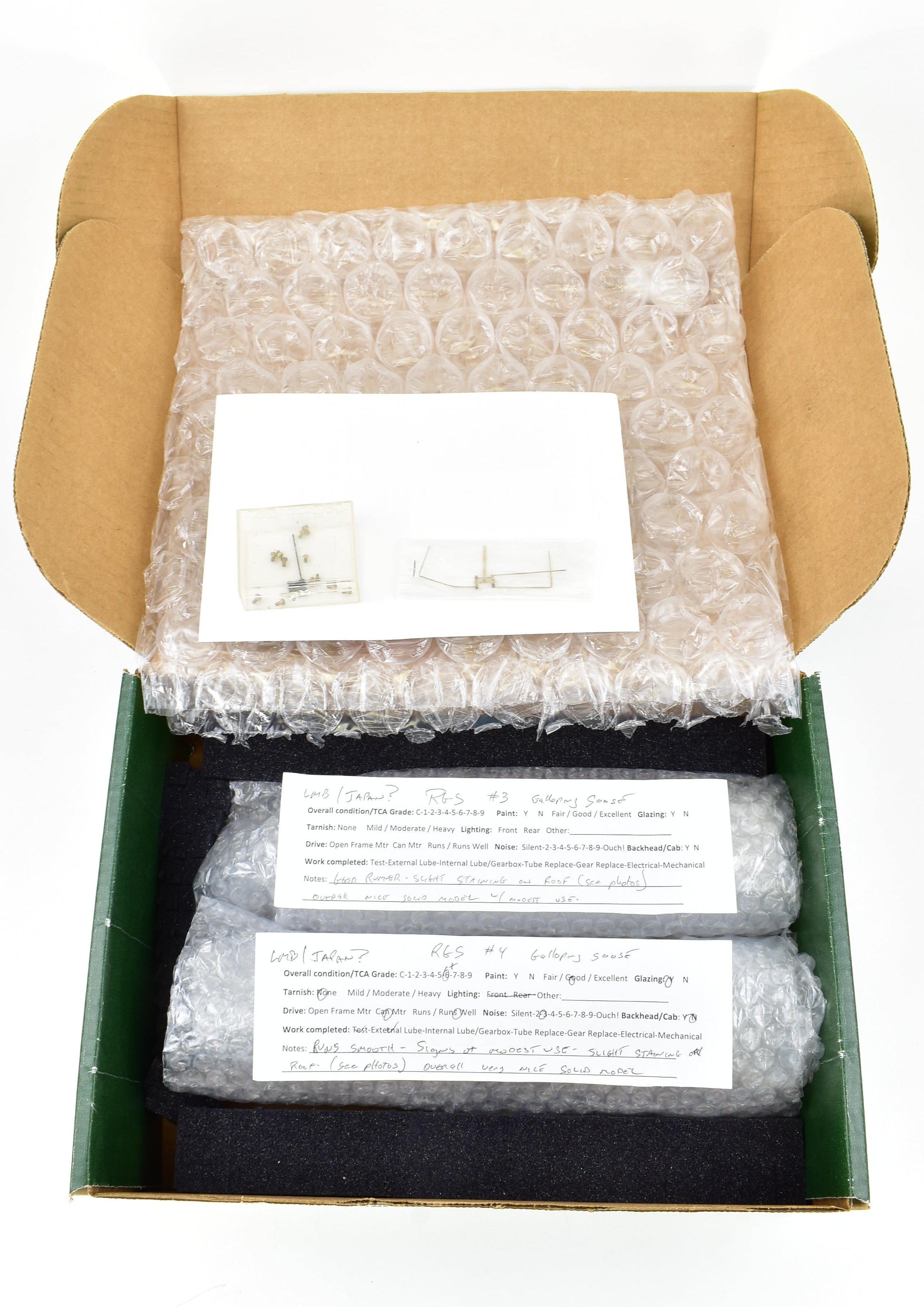 On3 Scale Brass Model Trains - LMB Models RGS Rio Grande Southern Galloping Geese Custom Painted Limited Edition #3 and #4 Sets Without Original Boxes in As - Is Condition