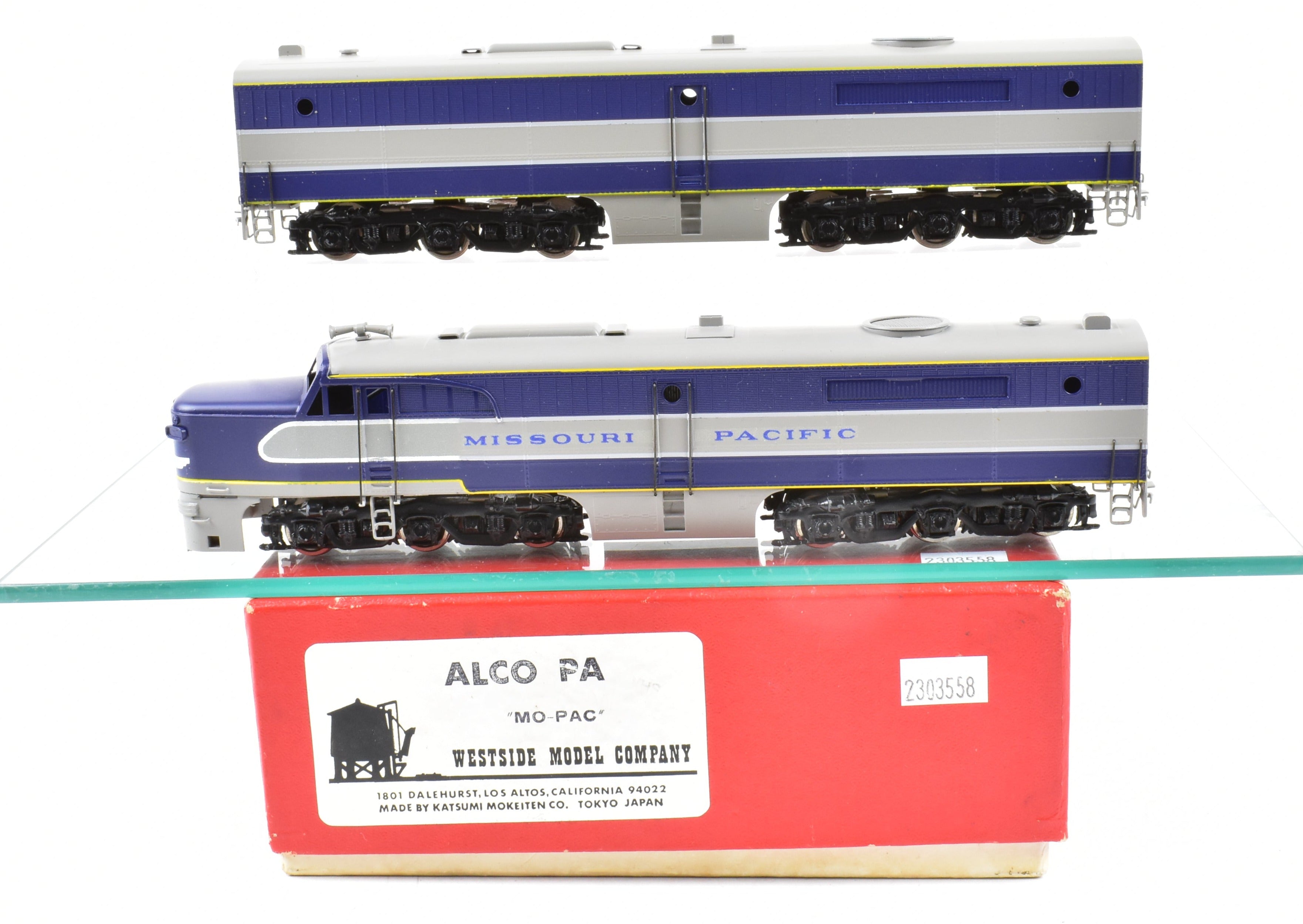 HO Scale Brass Westside Model Co. Missouri Pacific ALCO PA1/PB1 Locomotive Set with Factory Painting