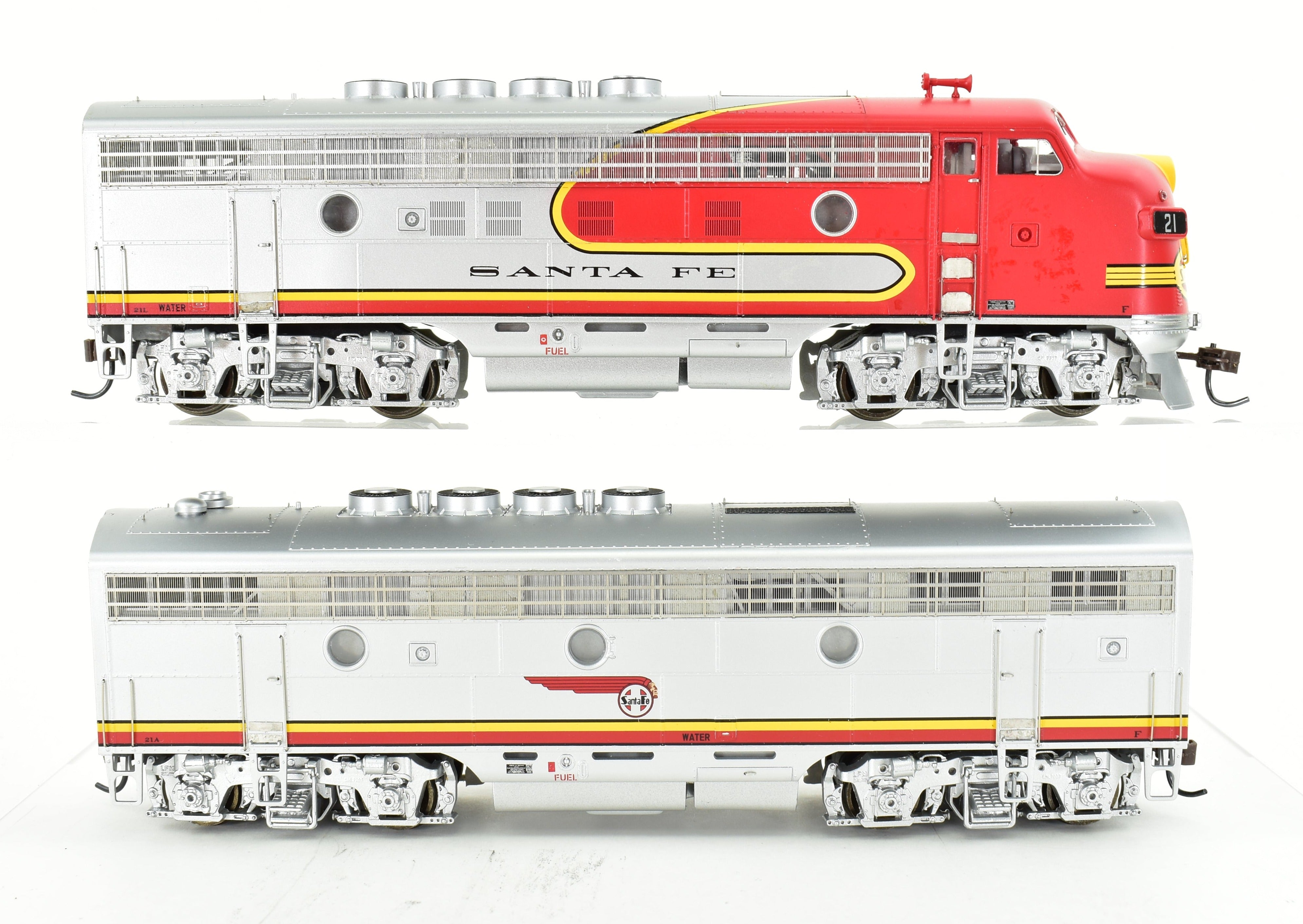 HO Scale Athearn Genesis American Steamship Freight - Santa Fe EMD F3A and F3B Locomotive Set Number 21L and 21A for Model Railroading Enthusiasts