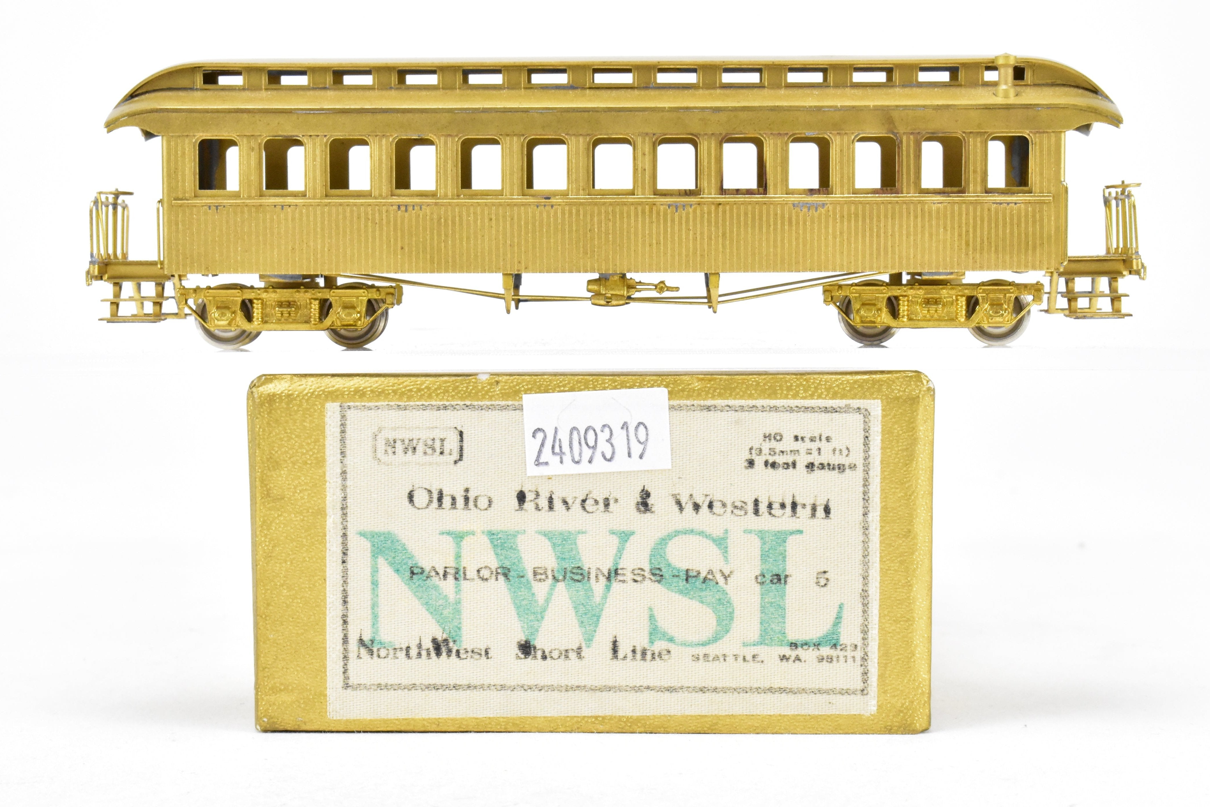 HOn3 Brass Ohio River & Western Parlor - Business - Pay Car, Northwest Short Line Model