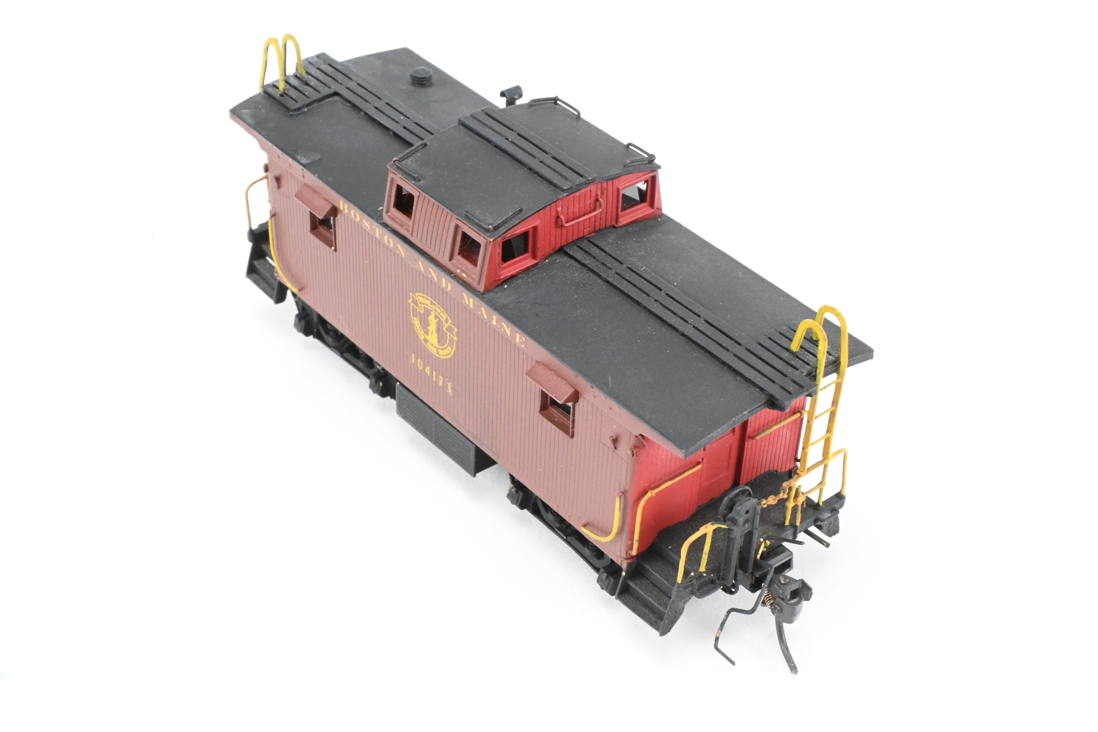 OMI Overland Models HO Brass B&M Wood Caboose w/ Slanted Cupola Custom Painted