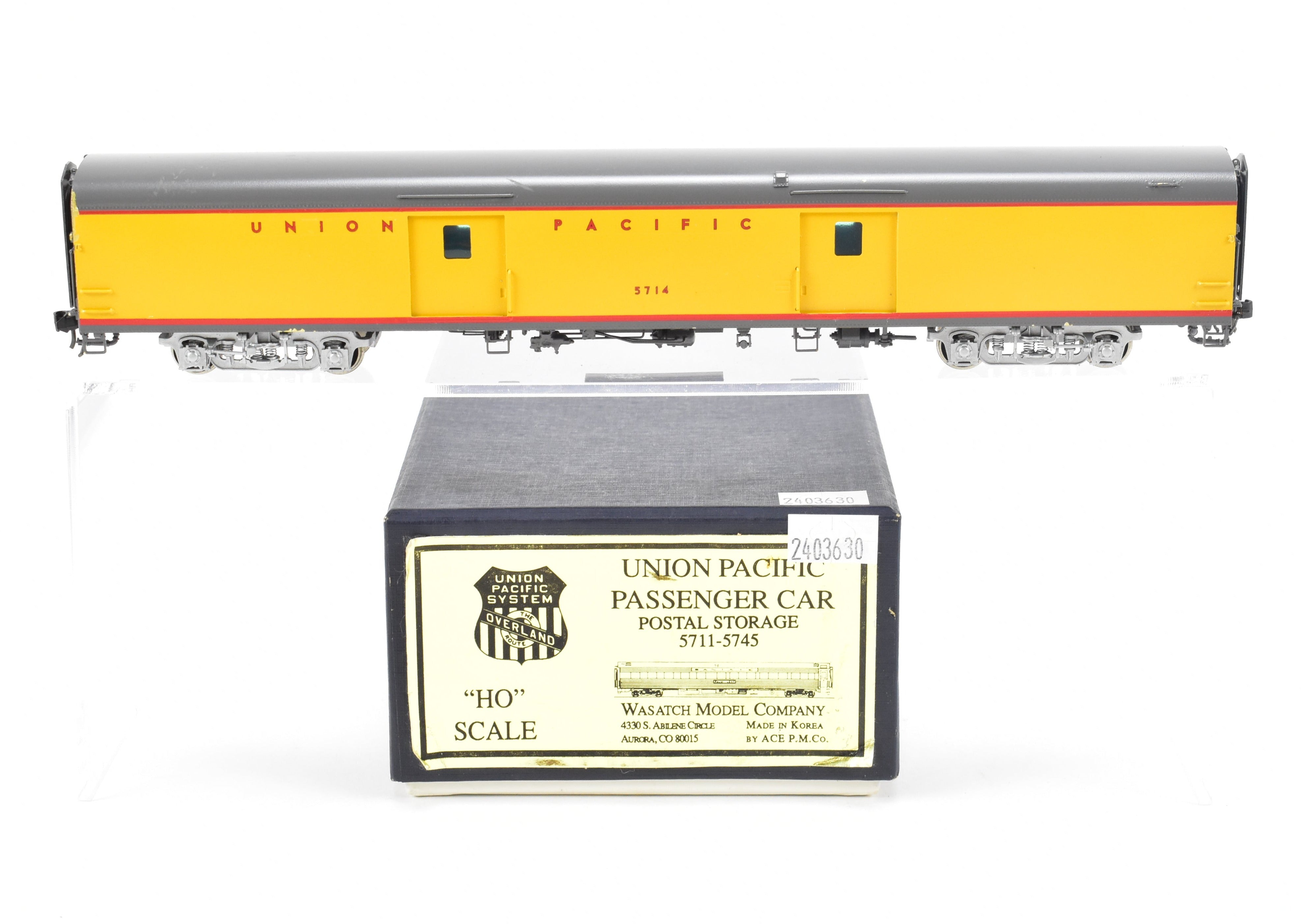 HO Brass Wasatch Model Co. UP Union Pacific 1957 Postal Storage Car #5714