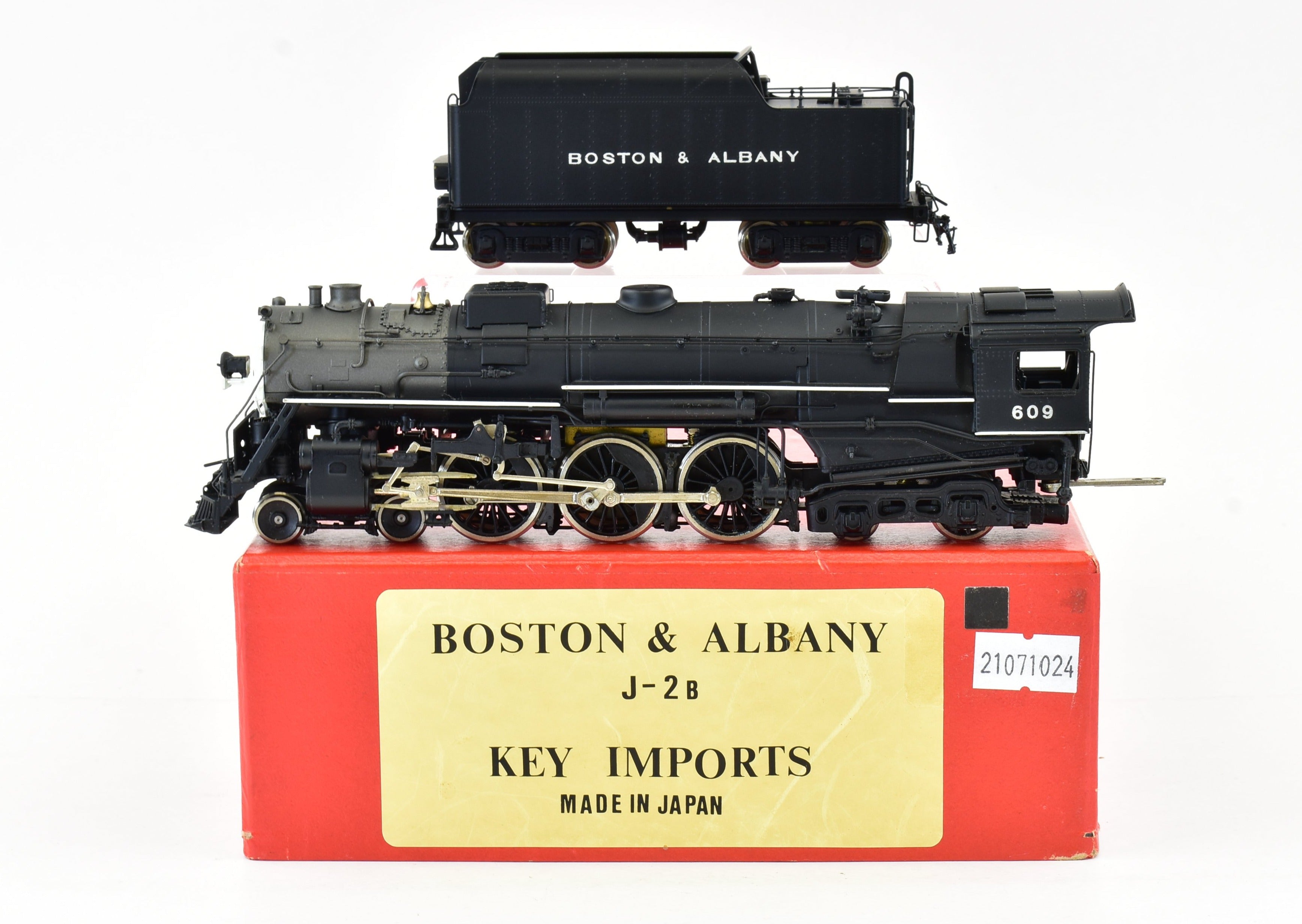 HO Brass Key Imports B&A - Boston & Albany J-2b 4-6-4 Hudson Factory Painted with Square Dome