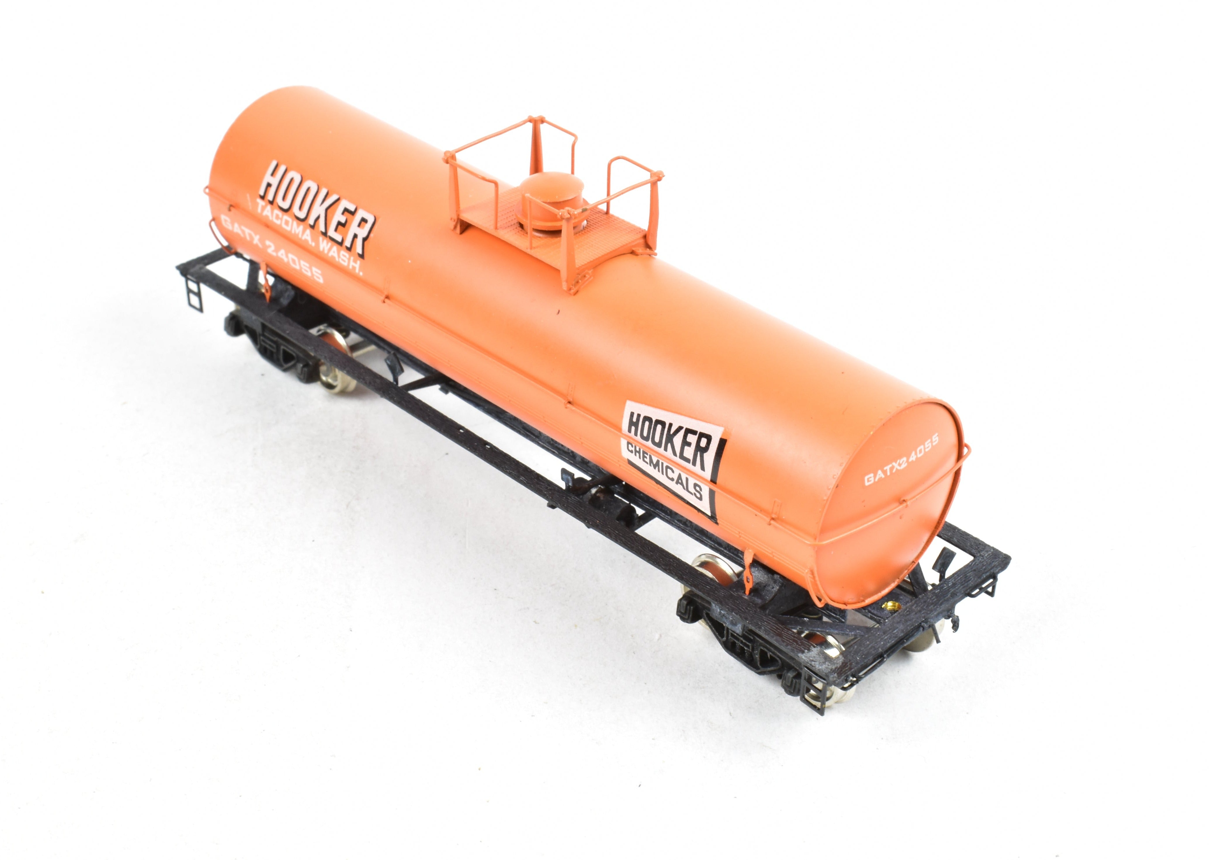 HO Brass PSC Precision 11,141 Gallon Orange Hooker Chemicals Tank Car