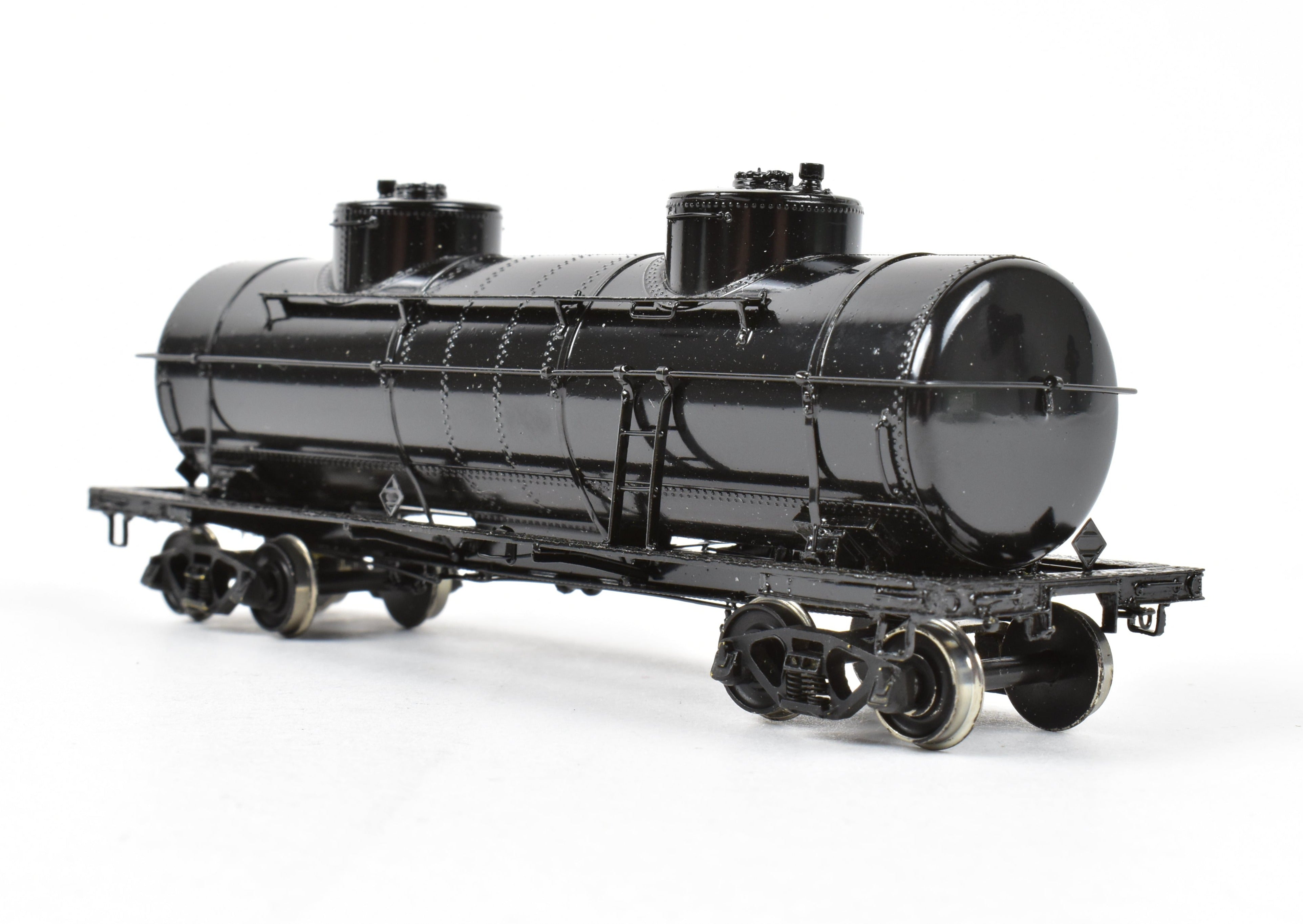 OMI HO Brass 8,000 Gallon ACF Double Dome Tank Car, Black Unlettered