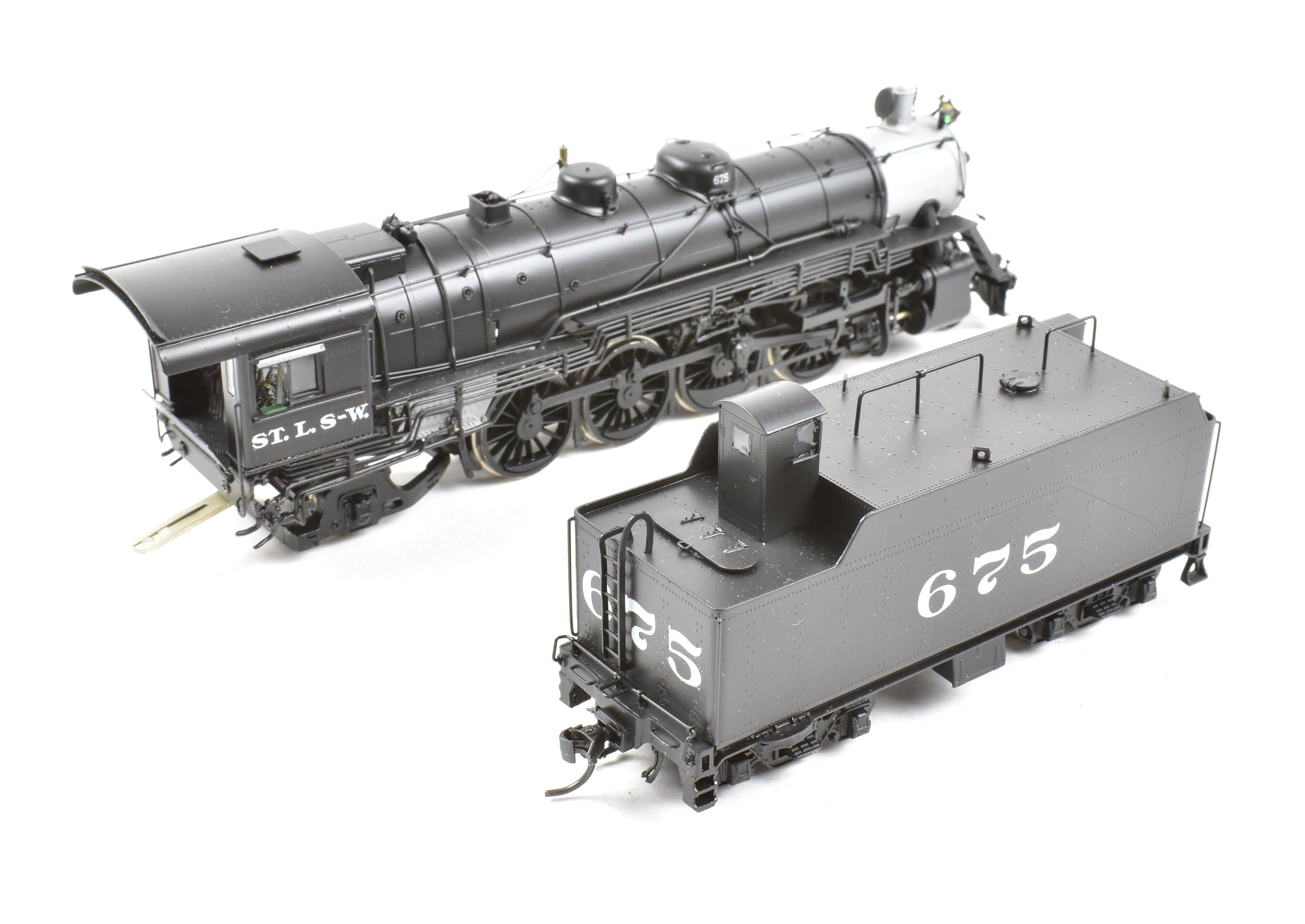 HO Scale Brass Model Steam Locomotive - Overland Models, Inc. OMI SSW - Cotton Belt LO 4-8-2 Mountain Professionally Painted