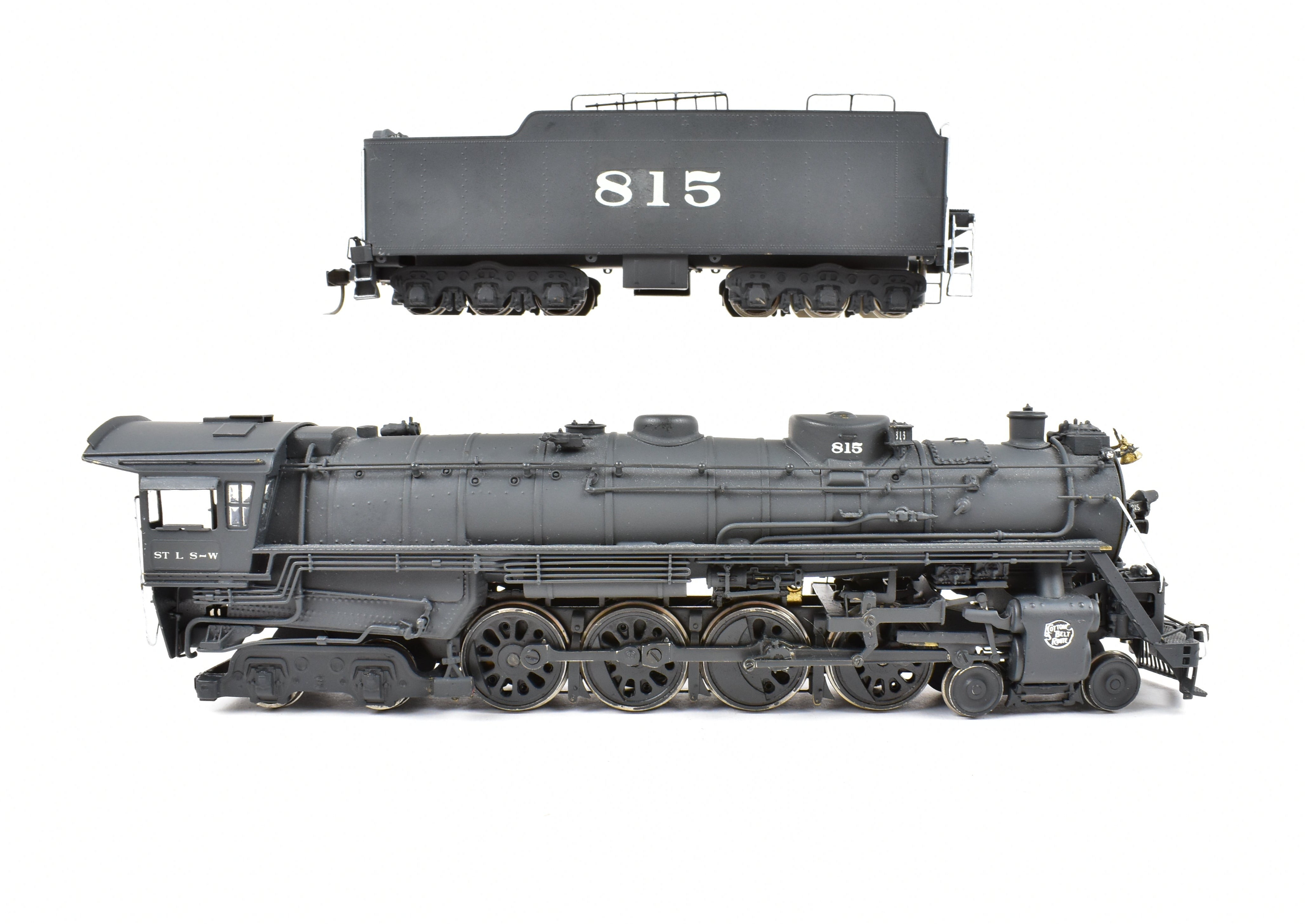 HO Scale Brass Model Train by Westside Model Co., Custom Painted SSW - Cotton Belt Class GS - 8 4 - 8 - 4 Locomotive, Numbered SSW #815