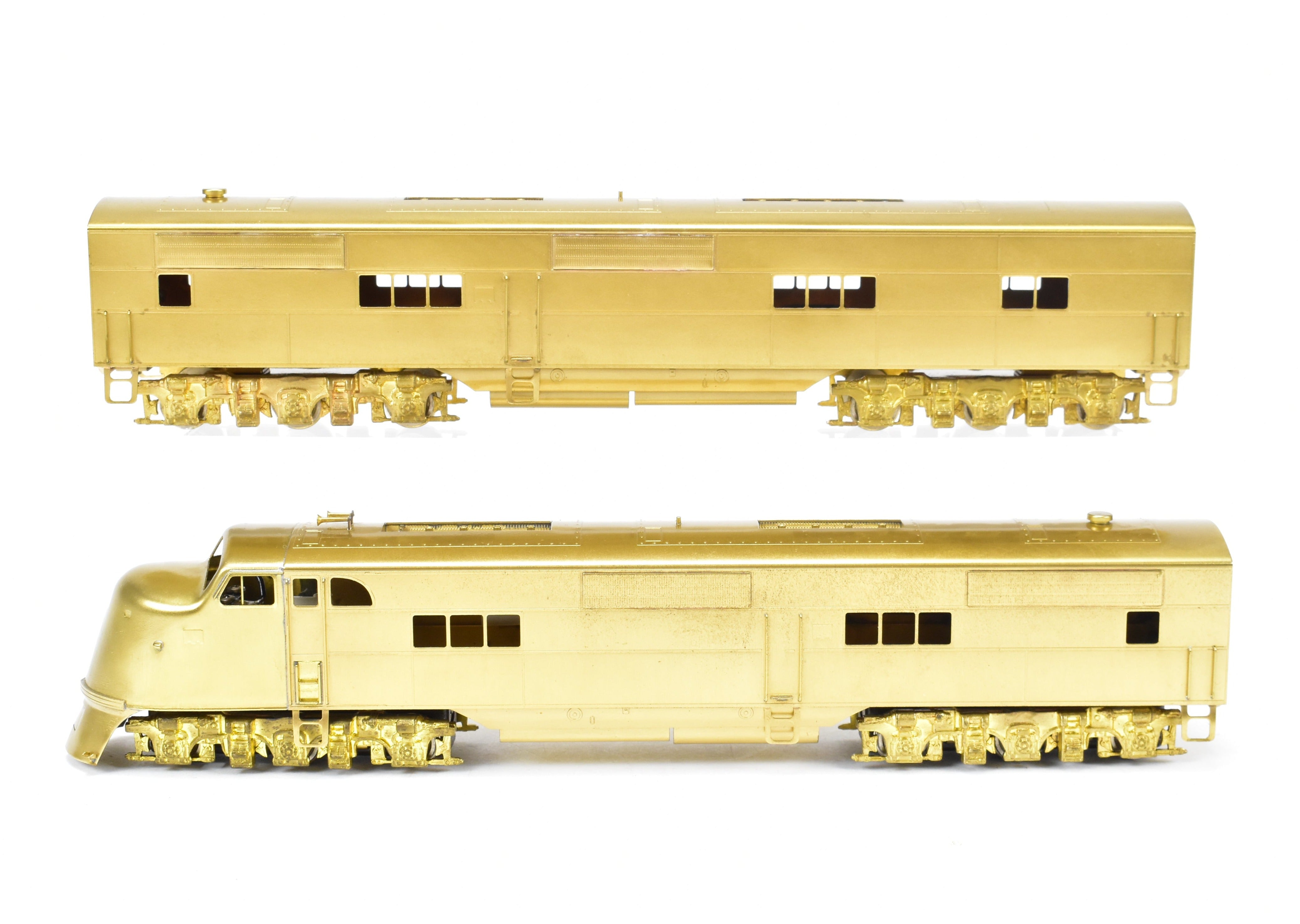 HO Scale Brass Hallmark Models Collection of Various Roads EMD E1 A/B Set with Powered A Unit and Unpowered B Unit
