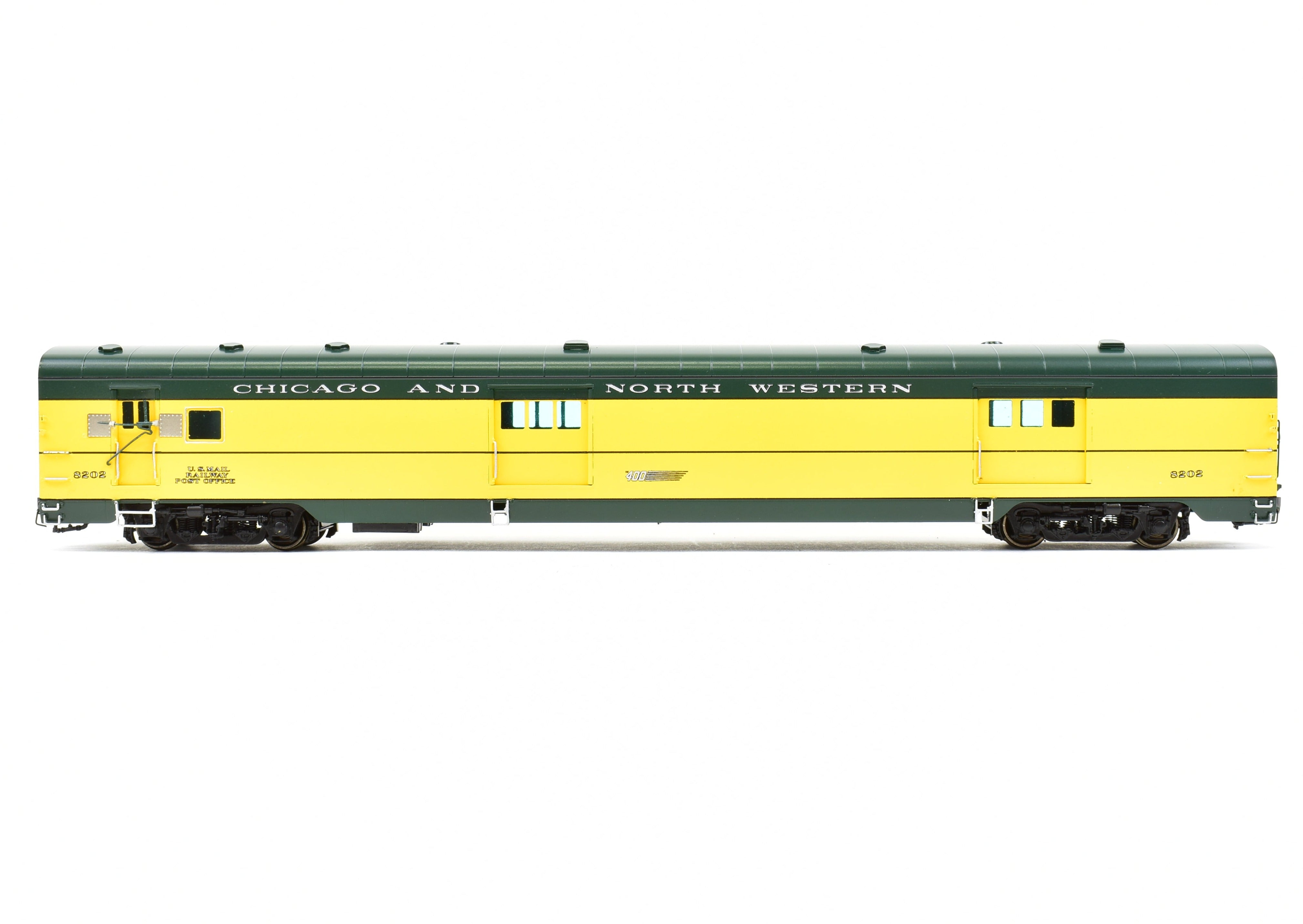 HO Scale Brass C&NW Chicago and North Western 400 Baggage 15' Mail RPO Car #8202