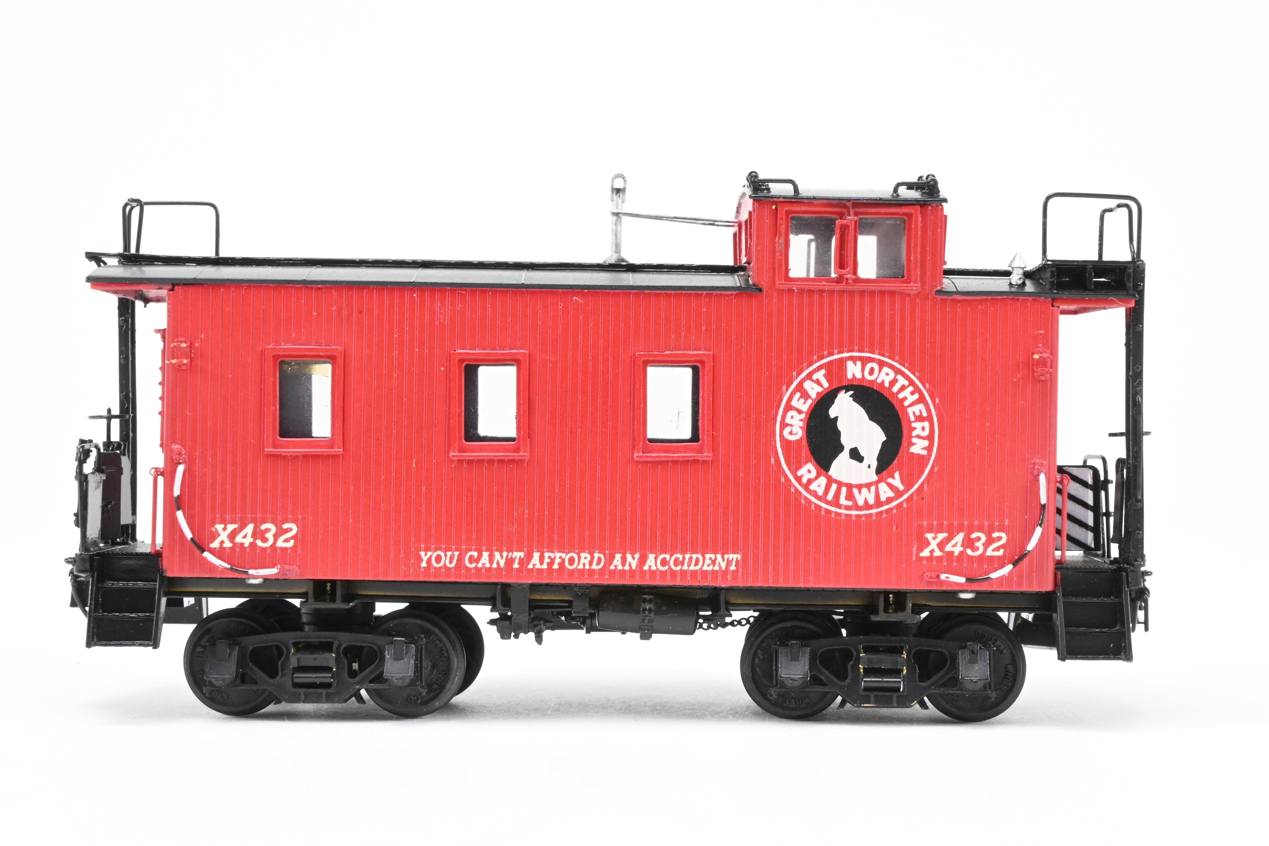 HO Scale Brass Model of Great Northern Wood Caboose X337/X432 with Standard Window - Collector's Edition FP #X432 from Beaver Creek Model Co.