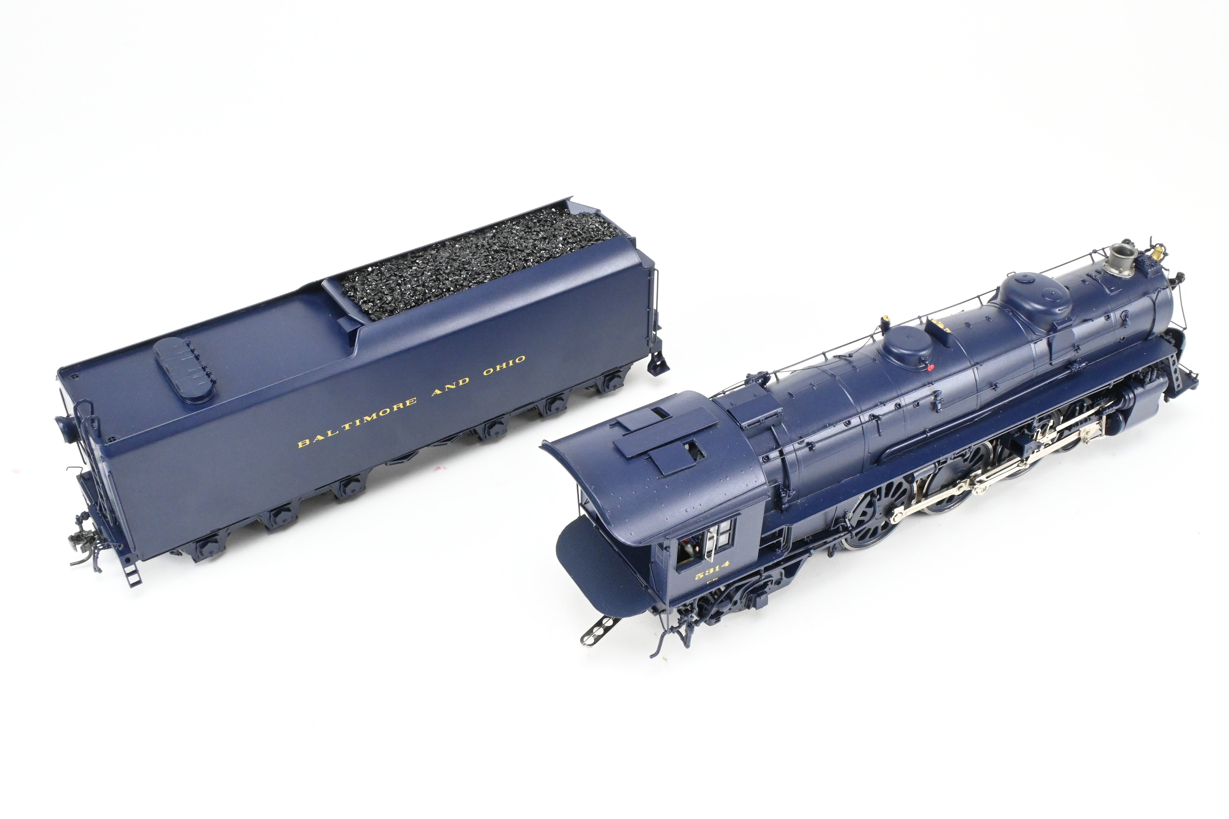O Scale Brass Model Train - Sunset Models Third Rail B&O - Baltimore and Ohio P-7e 4-6-2 FP Locomotive in B&O Blue #5314, 2-Rail Version with Some Minor Issues
