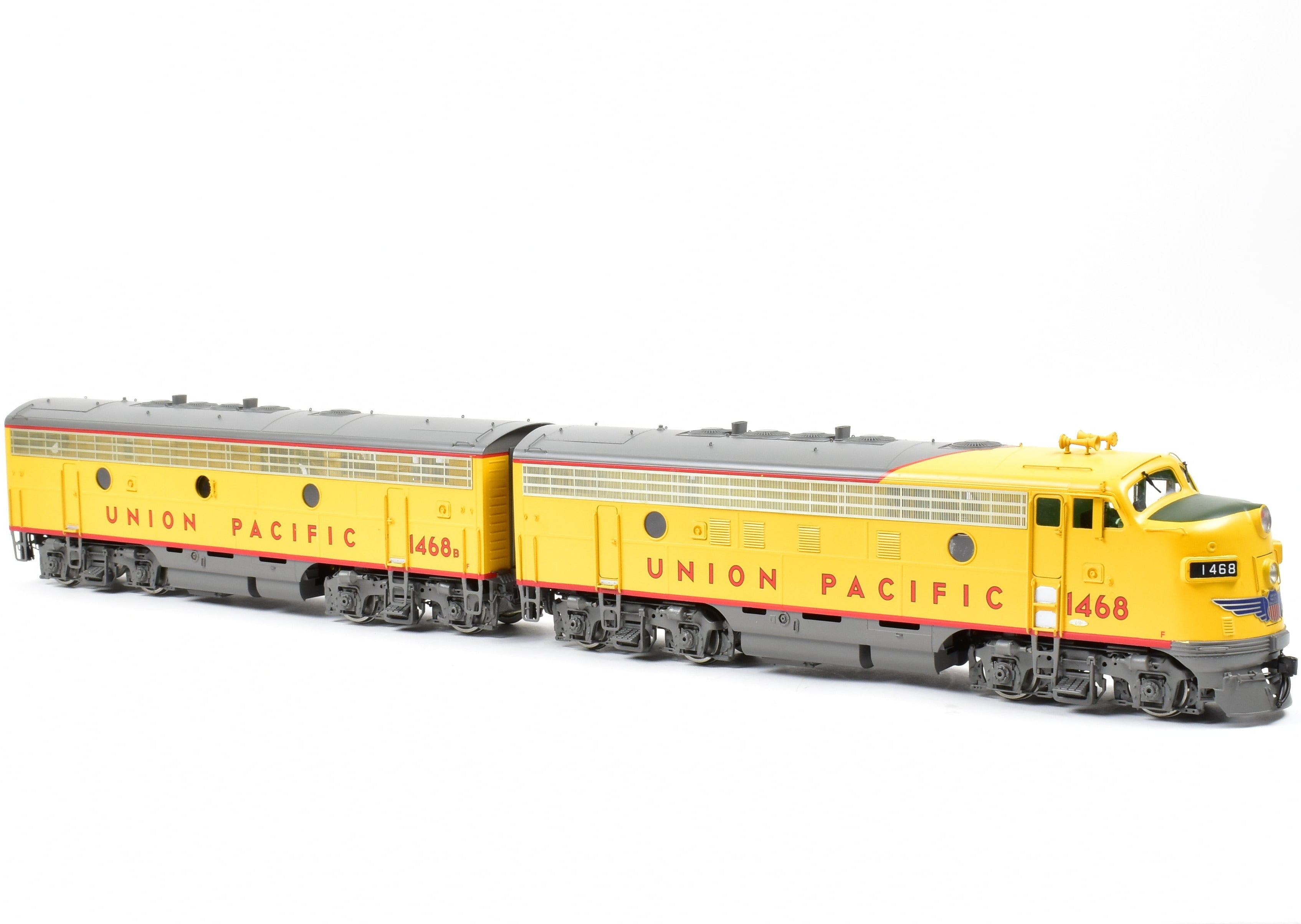 O Scale Model Train - Brass Key Imports Union Pacific EMD F - 7A/B Set, Factory - Painted Second Set with Unit Numbers 1468 & 1468B