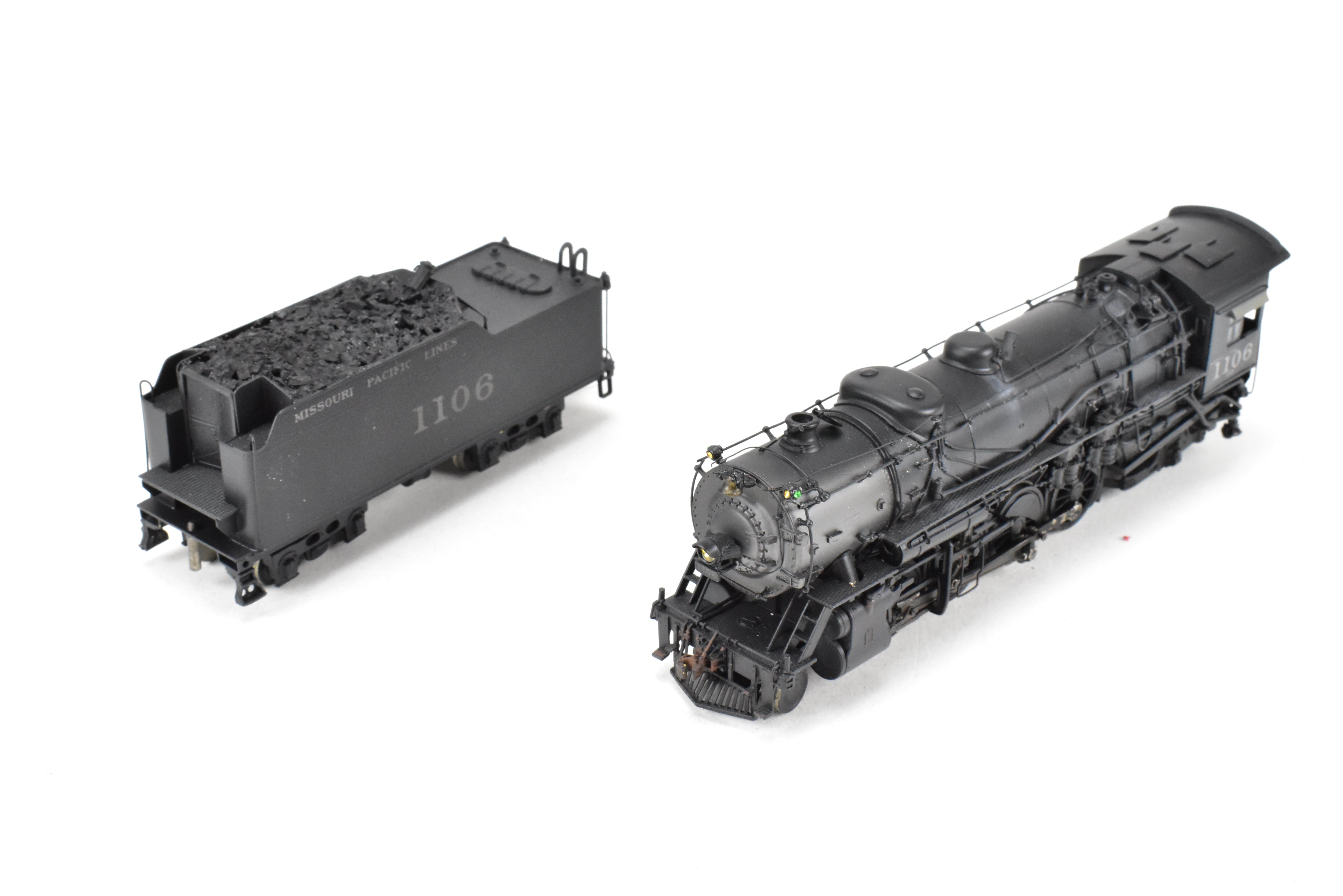 HO Scale Brass Hallmark Models Missouri Pacific Steam Locomotive: 1400 Class 2-8-2 Modified to 1100 Class with Brand - New Tender CP No. 1106