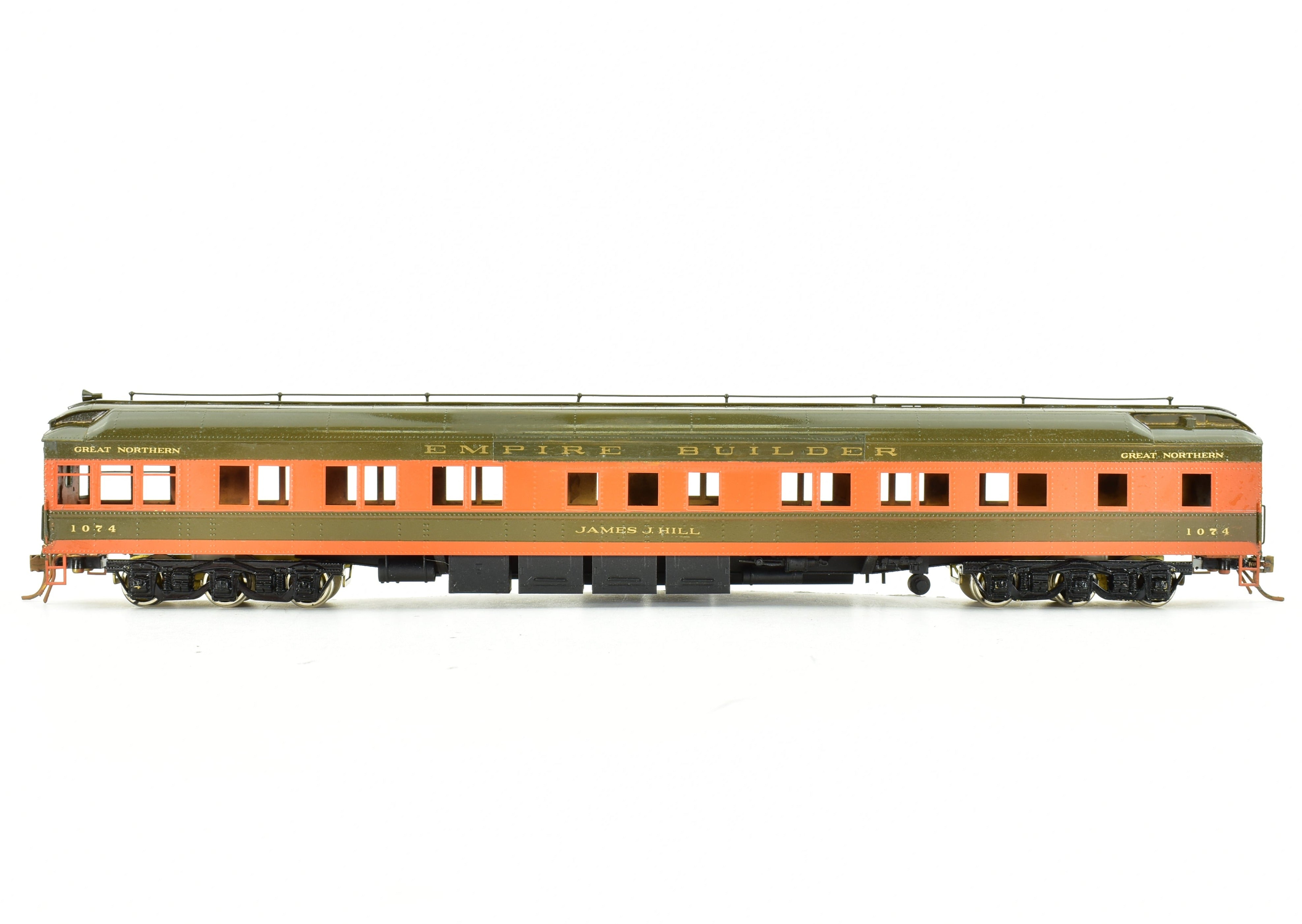 Custom Painted HO Brass S. Soho & Co. Great Northern #1147 Lounge Model