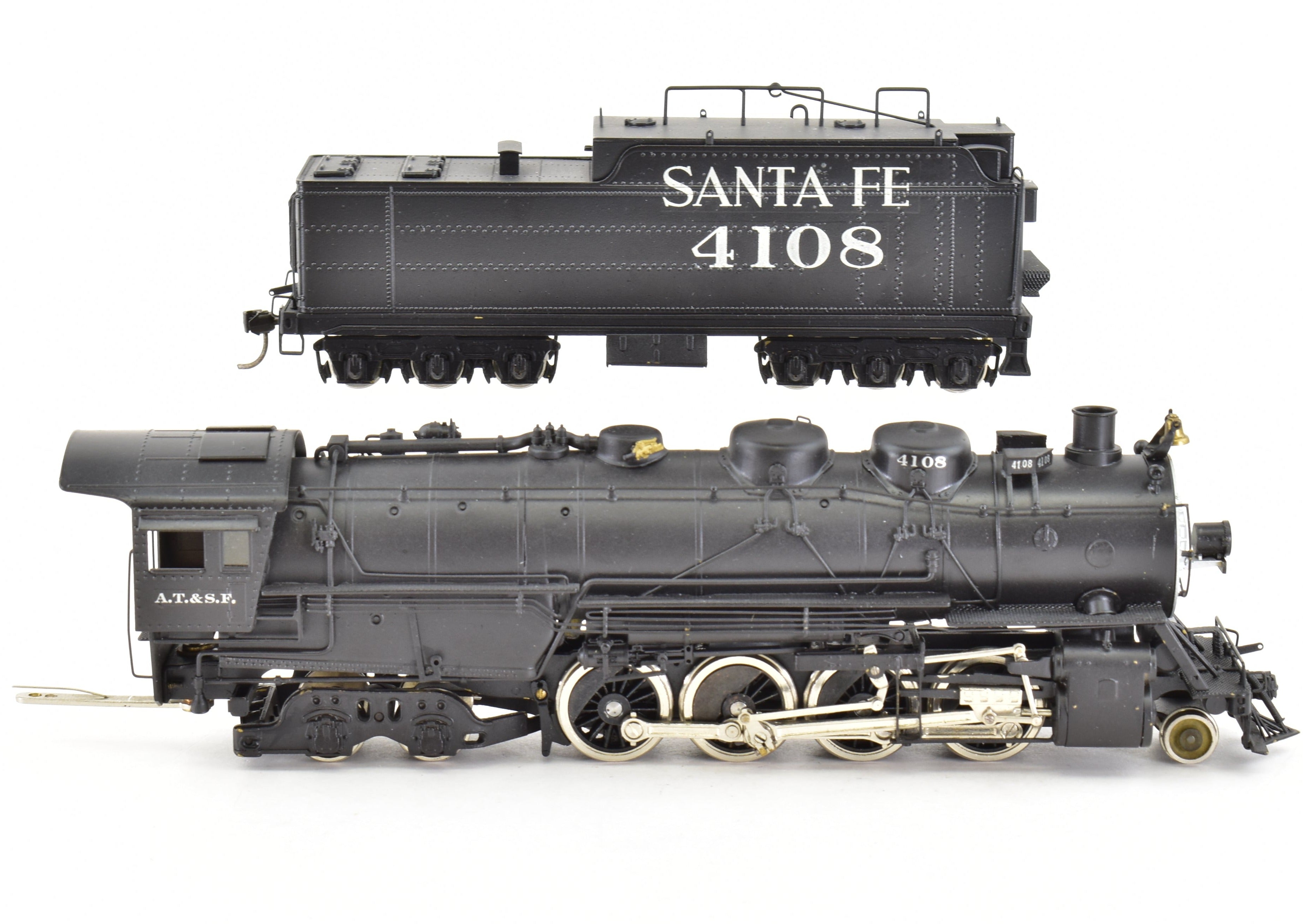 High - Quality HO Scale Brass PFM - United ATSF Santa Fe 2 - 8 - 4 Berkshire Custom - Painted Model Train