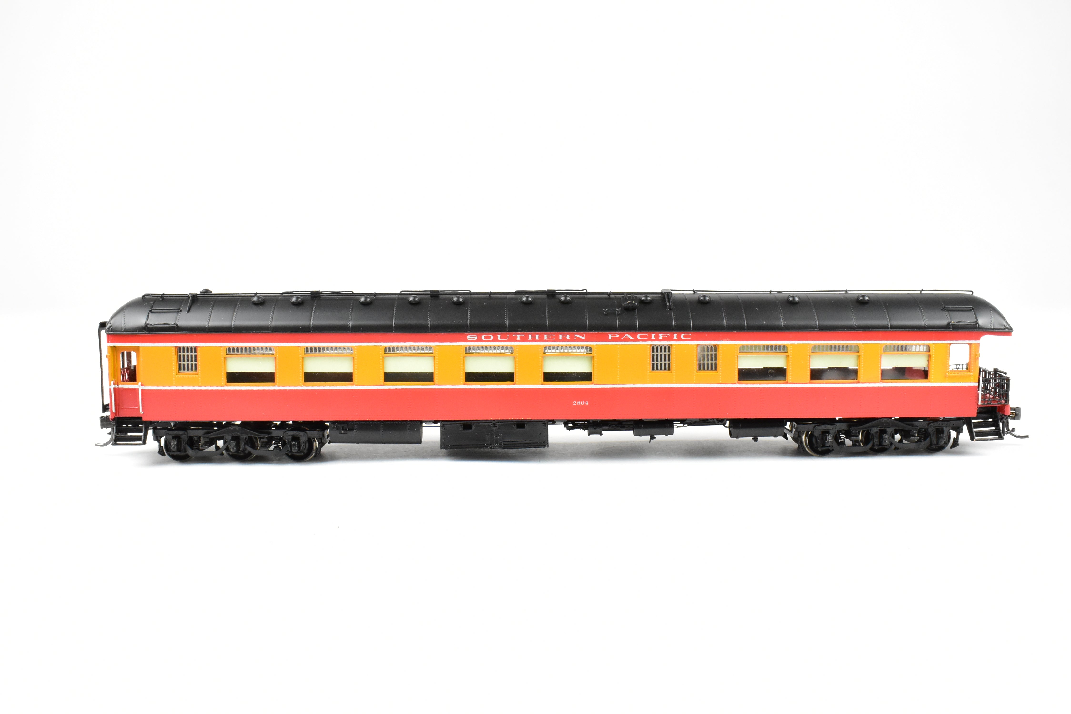 HO Scale Brass Precision Scale Co. Model - Southern Pacific Harriman CS 72' Observation Car of Class 70 - O - 1 in Daylight Scheme, Custom Painted and Lettered #2804