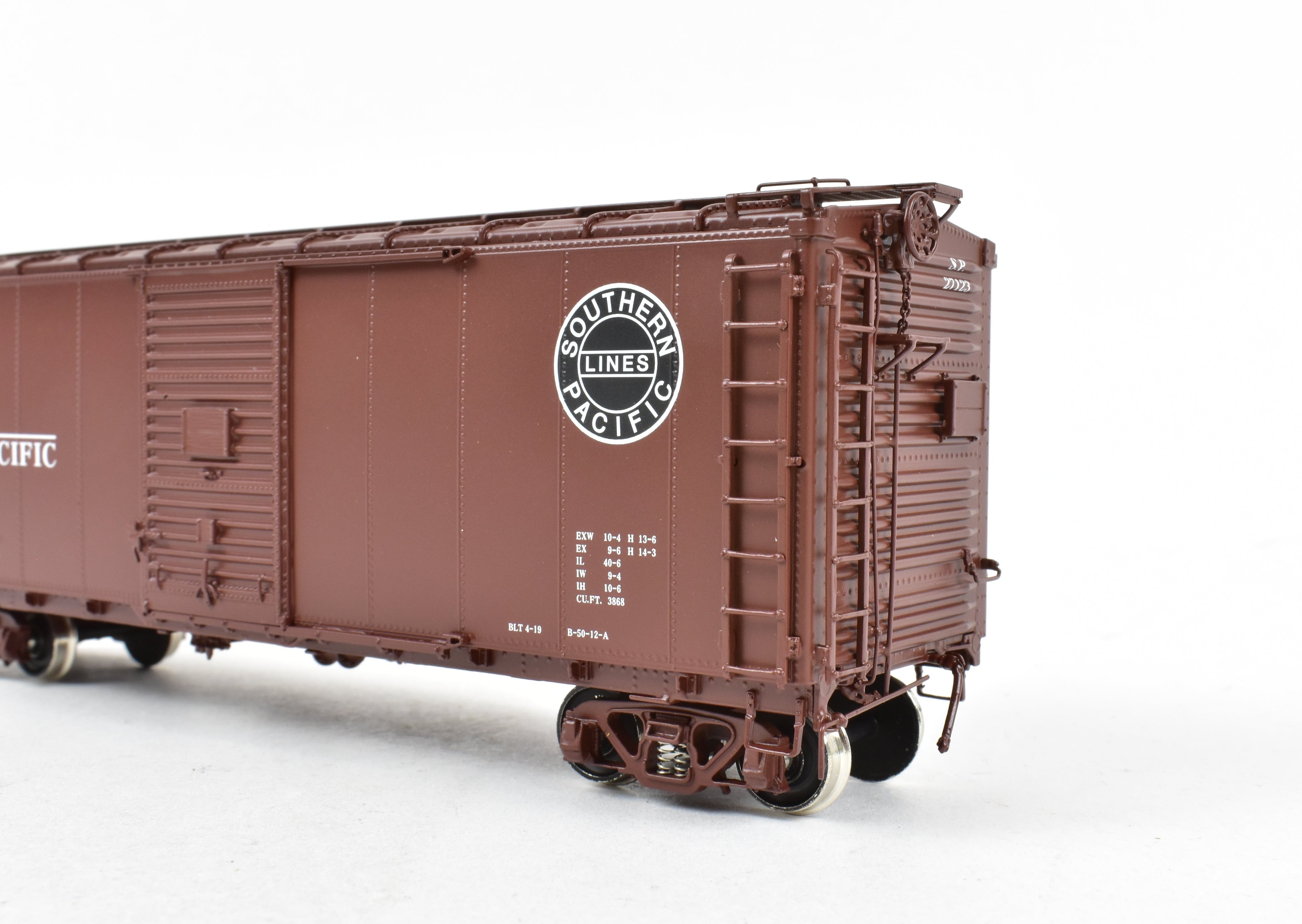 HO Scale Brass Challenger Imports CIL Southern Pacific Class B - 50 - 12 - A Rebuilt Steel Side Box Car Factory Painted with Number 27123