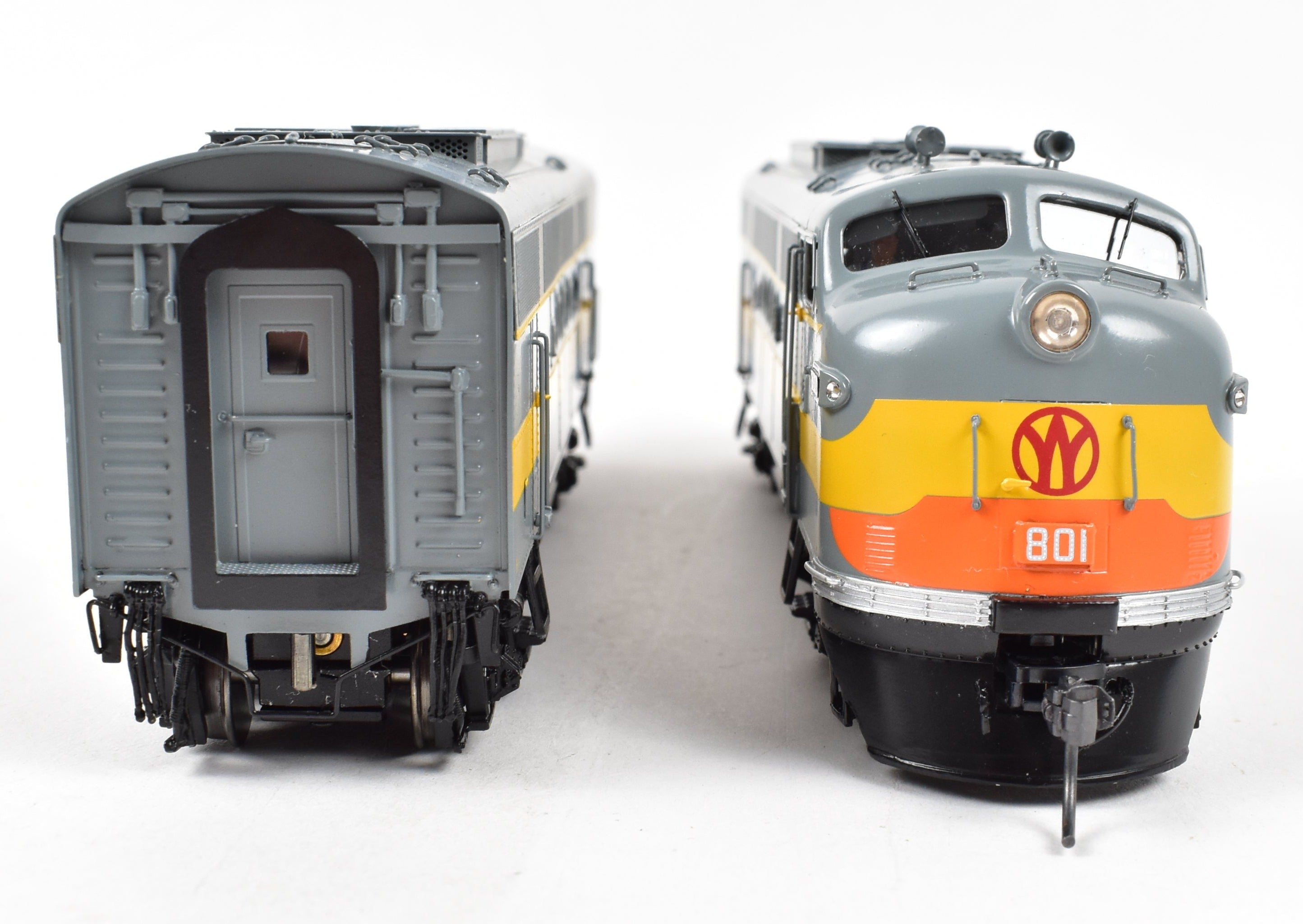 HO Scale Brass Model Train - Division Point NYO&W (New York, Ontario & Western) EMC FTA/B Set, Factory Painted, No. 801, Limited Edition