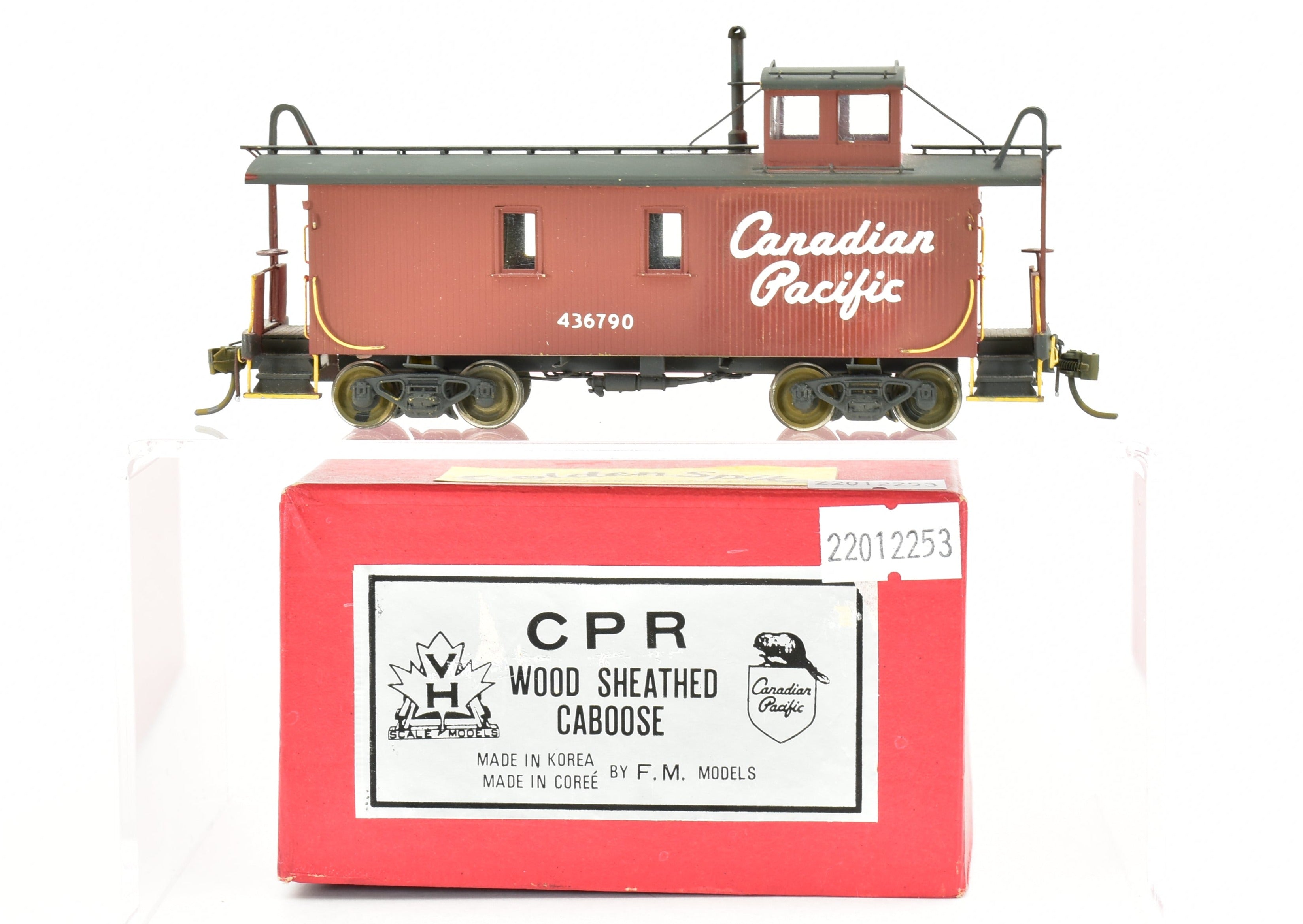 Custom Painted HO Brass Van Hobbies Canadian Pacific Railway Wood Sheathed Caboose