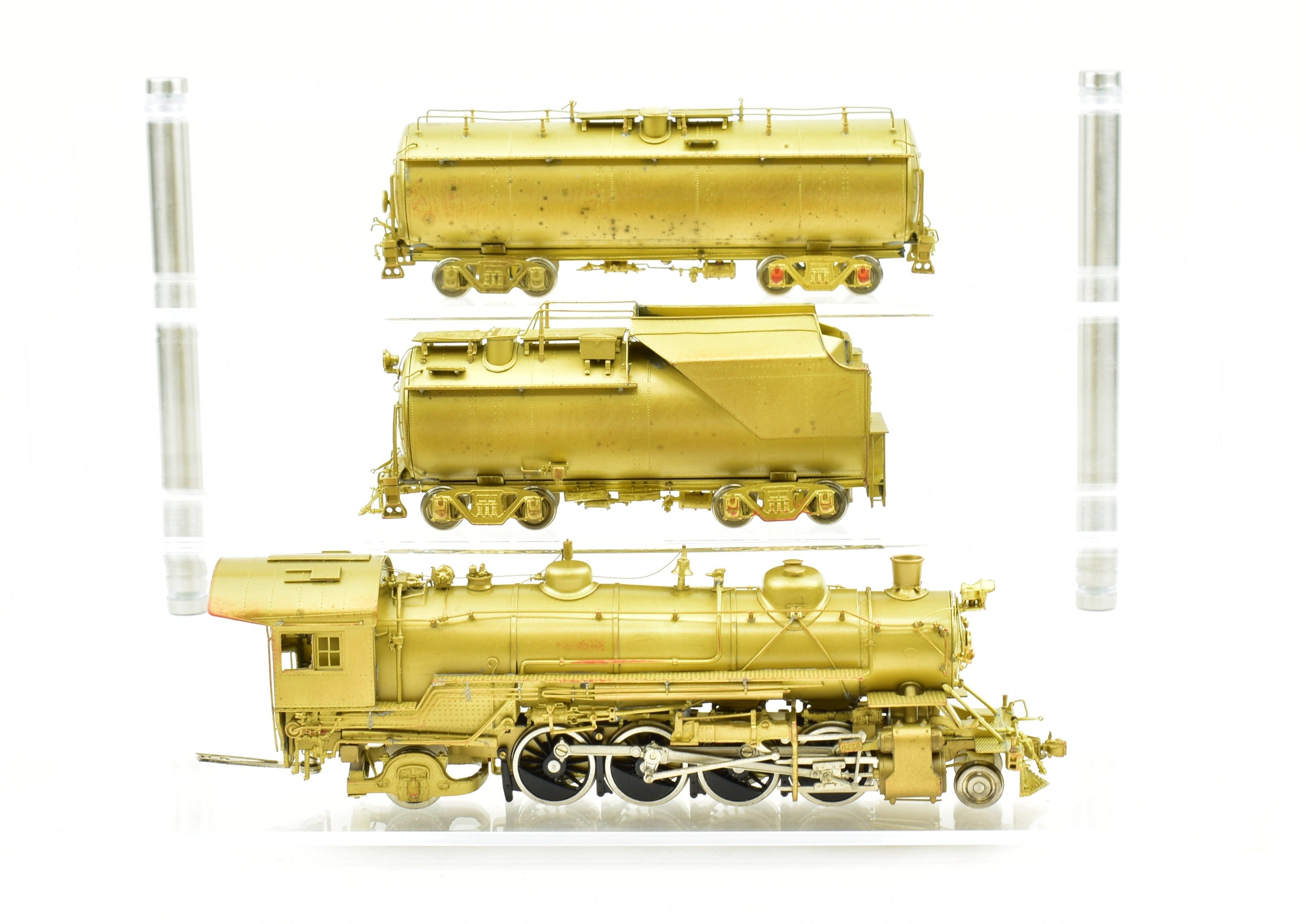 HO Scale Brass Model Train - Westside Model Co. Baltimore & Ohio Q - 4b 2 - 8 - 2 Mikado Steam Locomotive With Auxiliary Tender