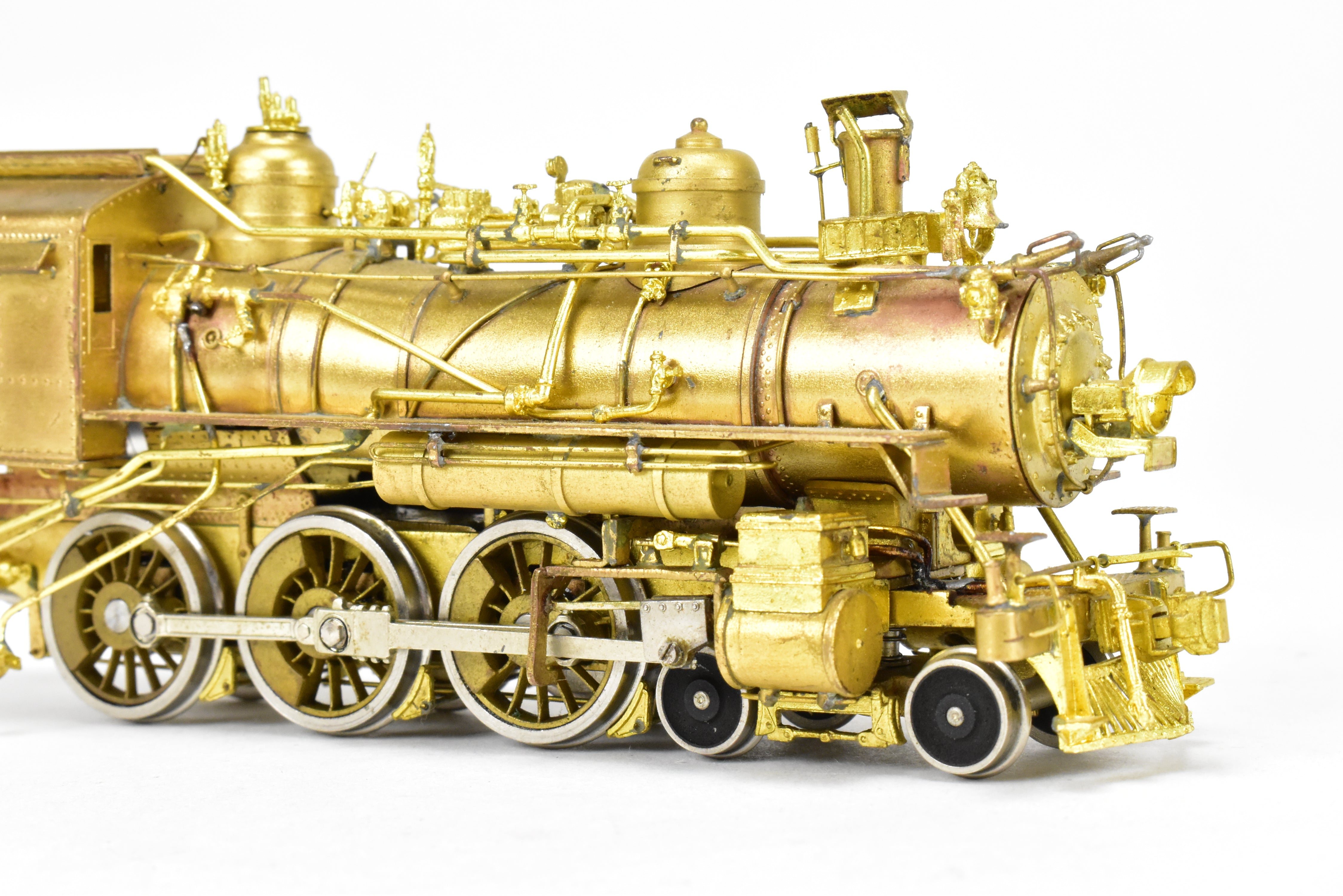 1977 HO Brass Southern Pacific Fire Train Set T-1 4-6-0 with Two Tank Cars, Missing 2 Ladders