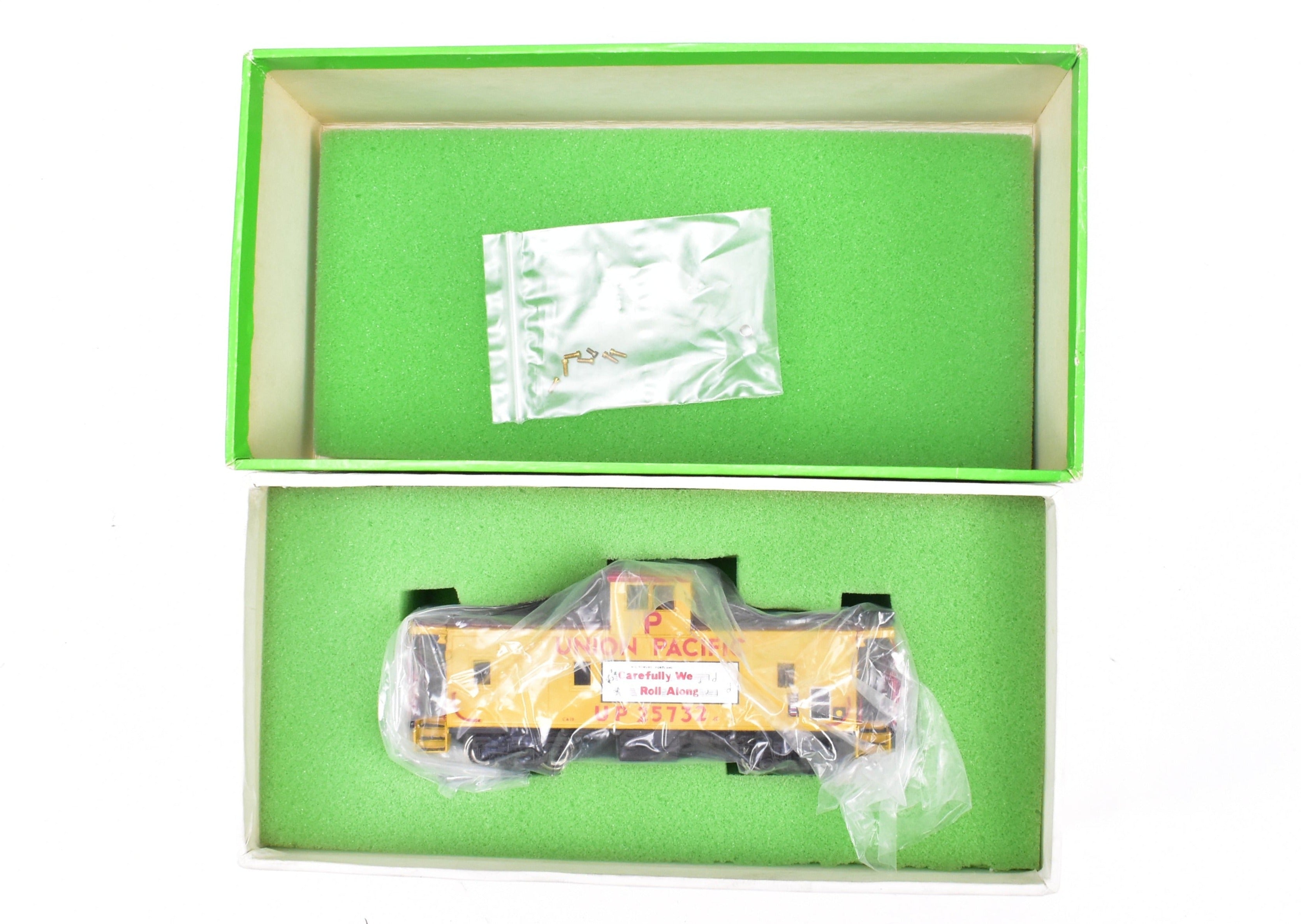 HO Scale Brass Union Pacific CA - 10 Caboose Model by Overland Models, Inc. (OMI) with Custom Paint and Slogan #25732