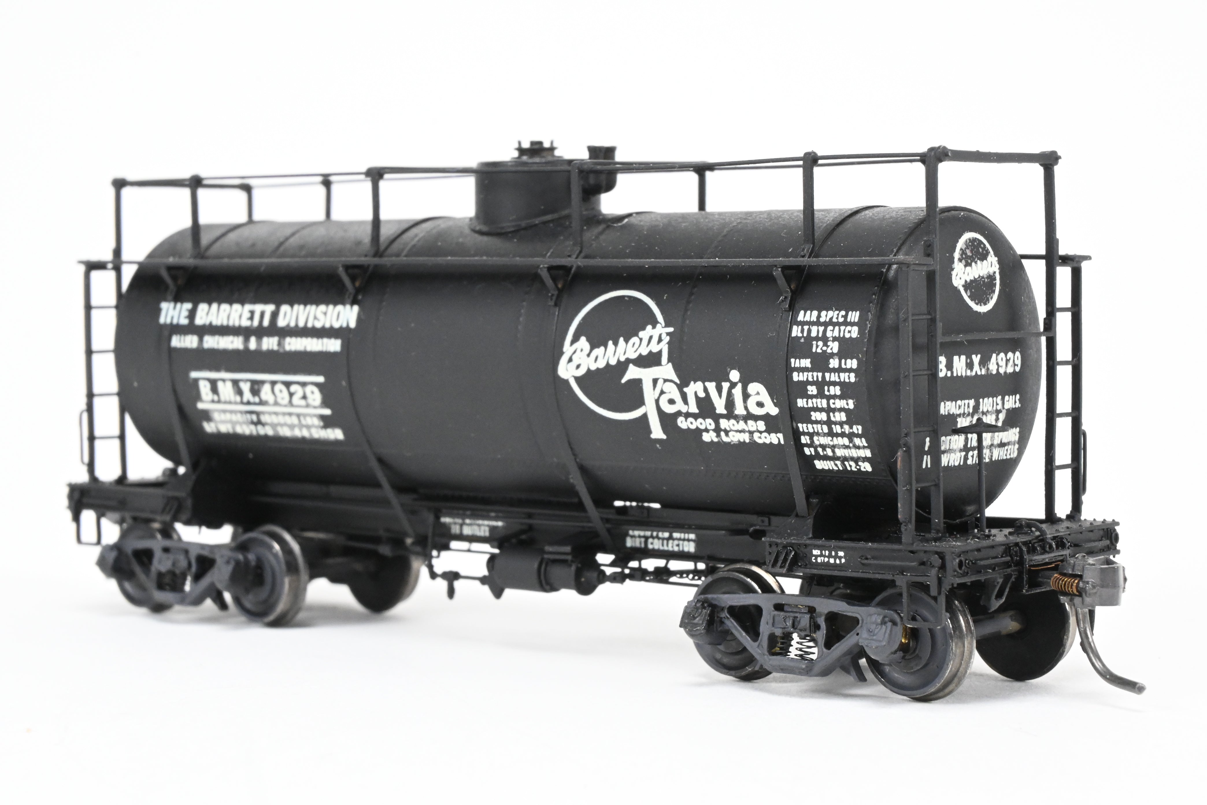 HO Brass NWSL - Northwest Short Line Logging Tank Car Custom-Painted for Barrett Tarvia