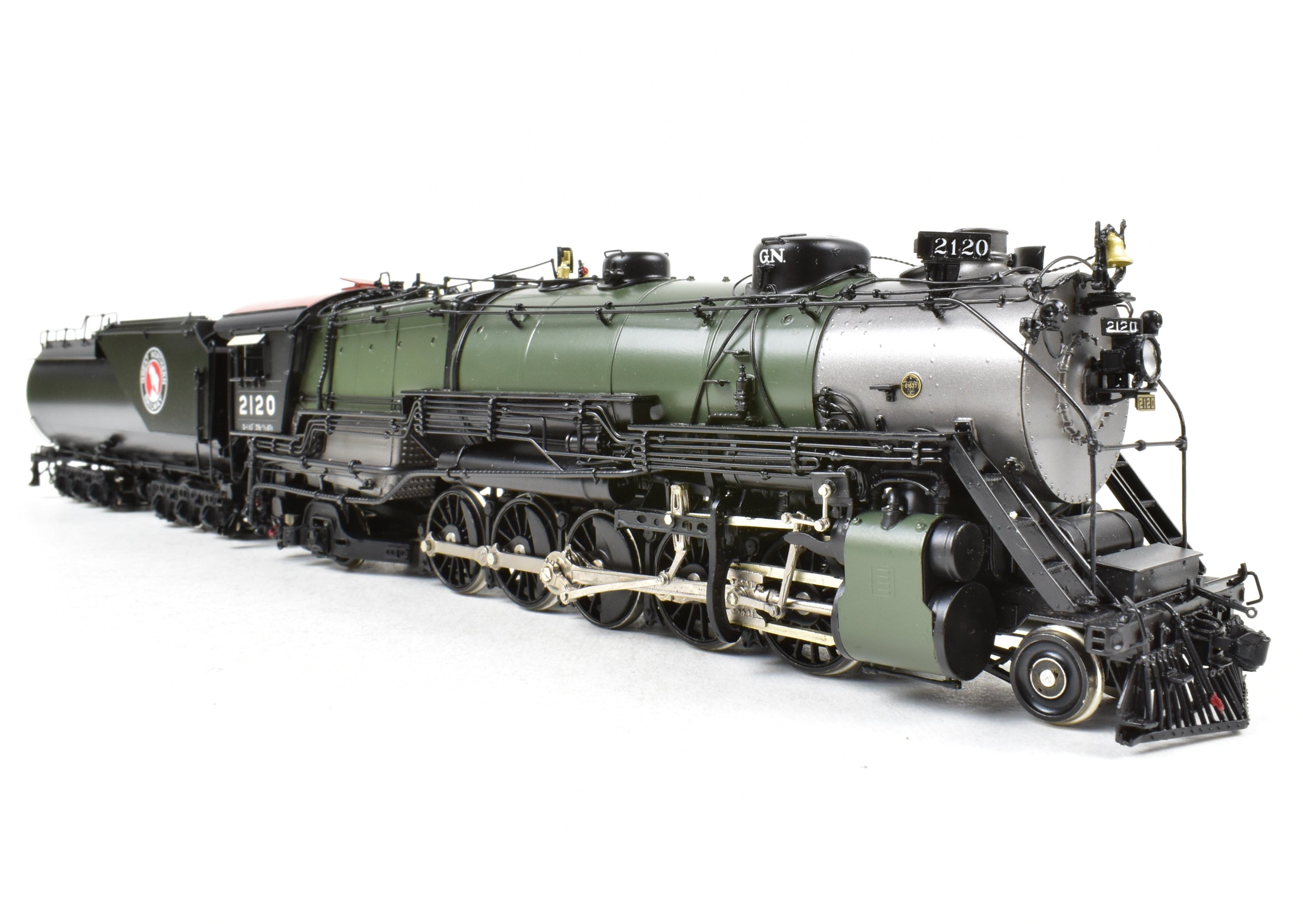 HO Scale Brass Locomotive - Challenger Imports GN - Great Northern Q - 1 2 - 10 - 2 No. 2120 FP Glacier Park Model