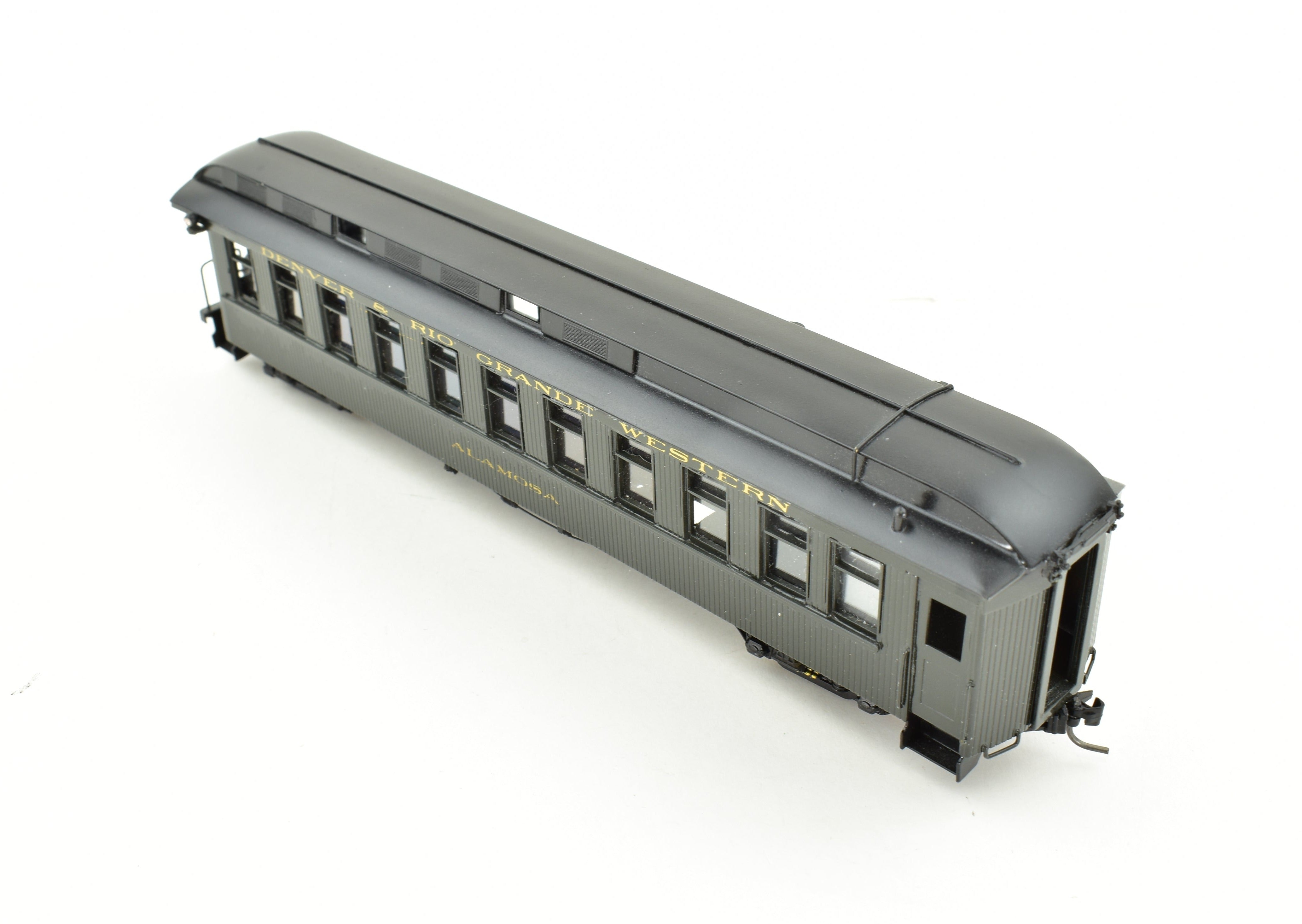 HOn3 Scale Custom Painted Brass NJ Custom Denver & Rio Grande Western (D&RGW) Parlor Car Alamosa Model Train, No Box