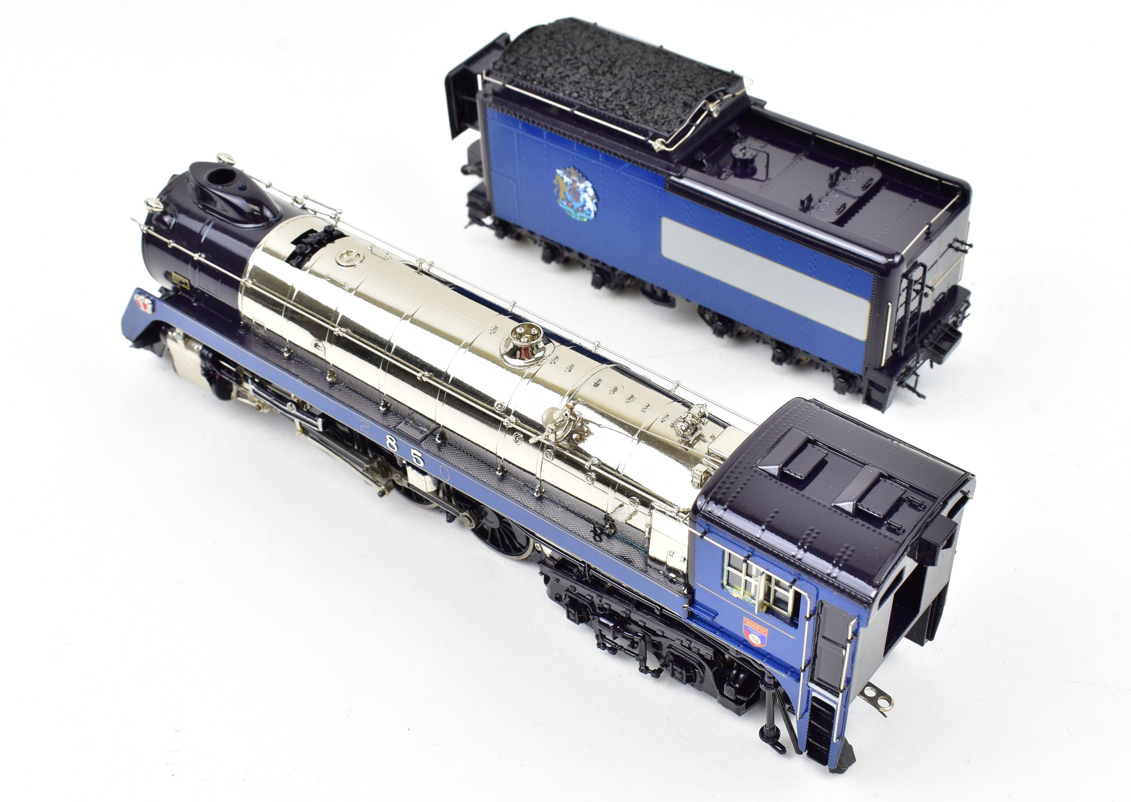 HO Scale Brass Model Train - Van Hobbies CPR Canadian Pacific Railway 4-6-4 Class H1d Royal Hudson 1939 Royal Service Locomotive with Factory Painted Road Number 2850
