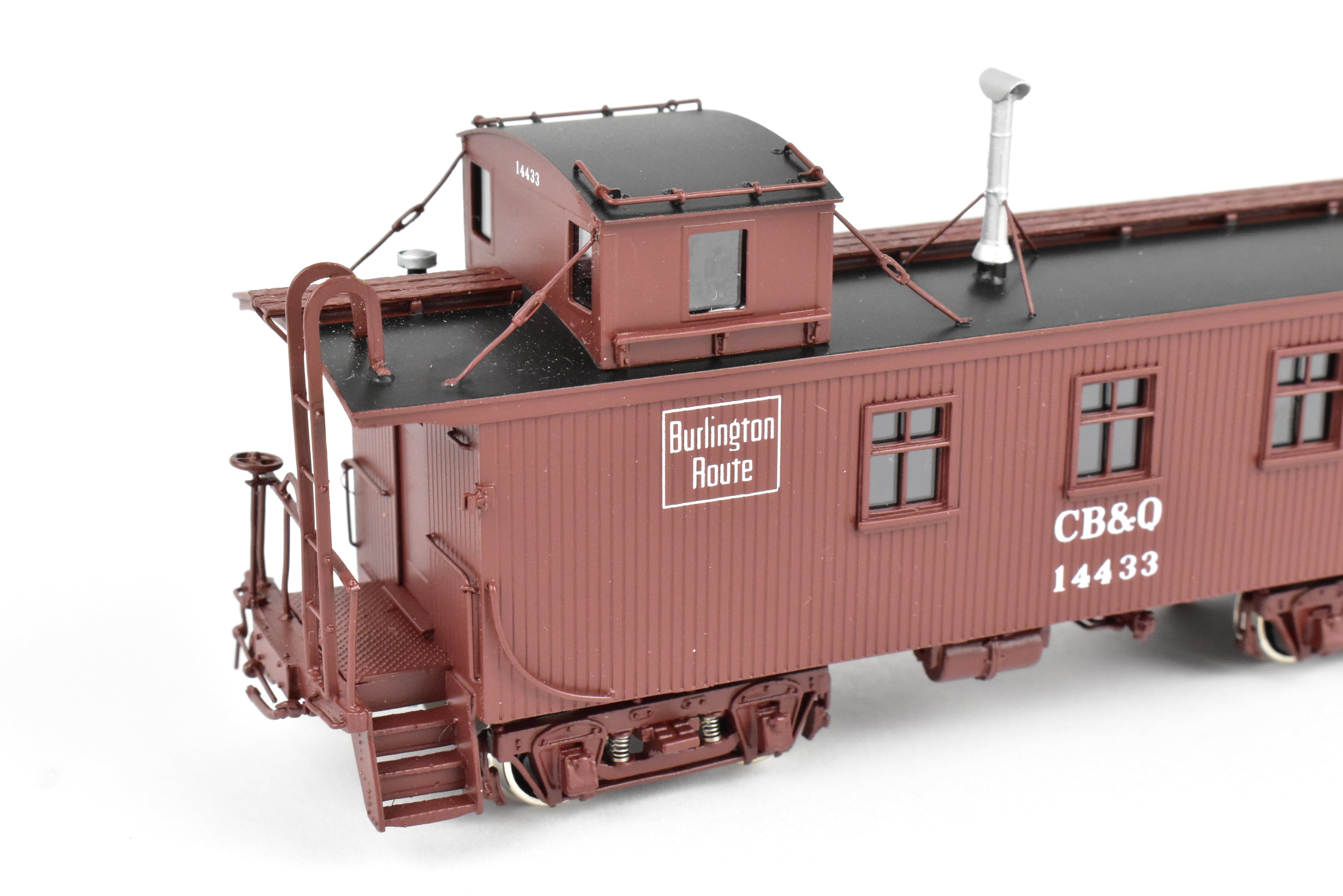 HO Scale Brass Challenger Imports CB&Q Burlington Route 30 ft Wood Waycar No. 14433