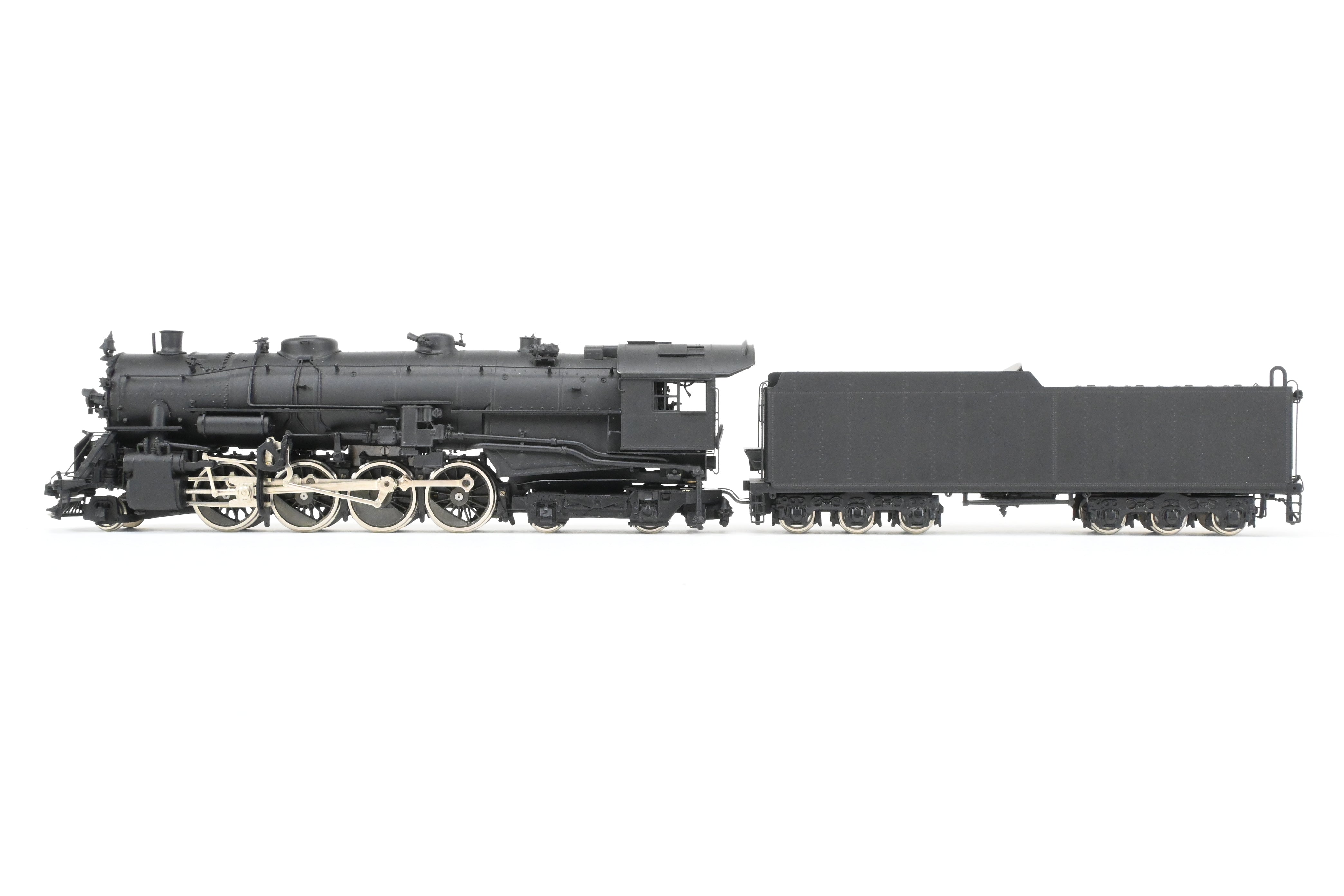 HO Scale Brass Oriental Limited Erie Railroad S-3 2-8-4 Steam Locomotive with Spoked Drivers and FP Configuration