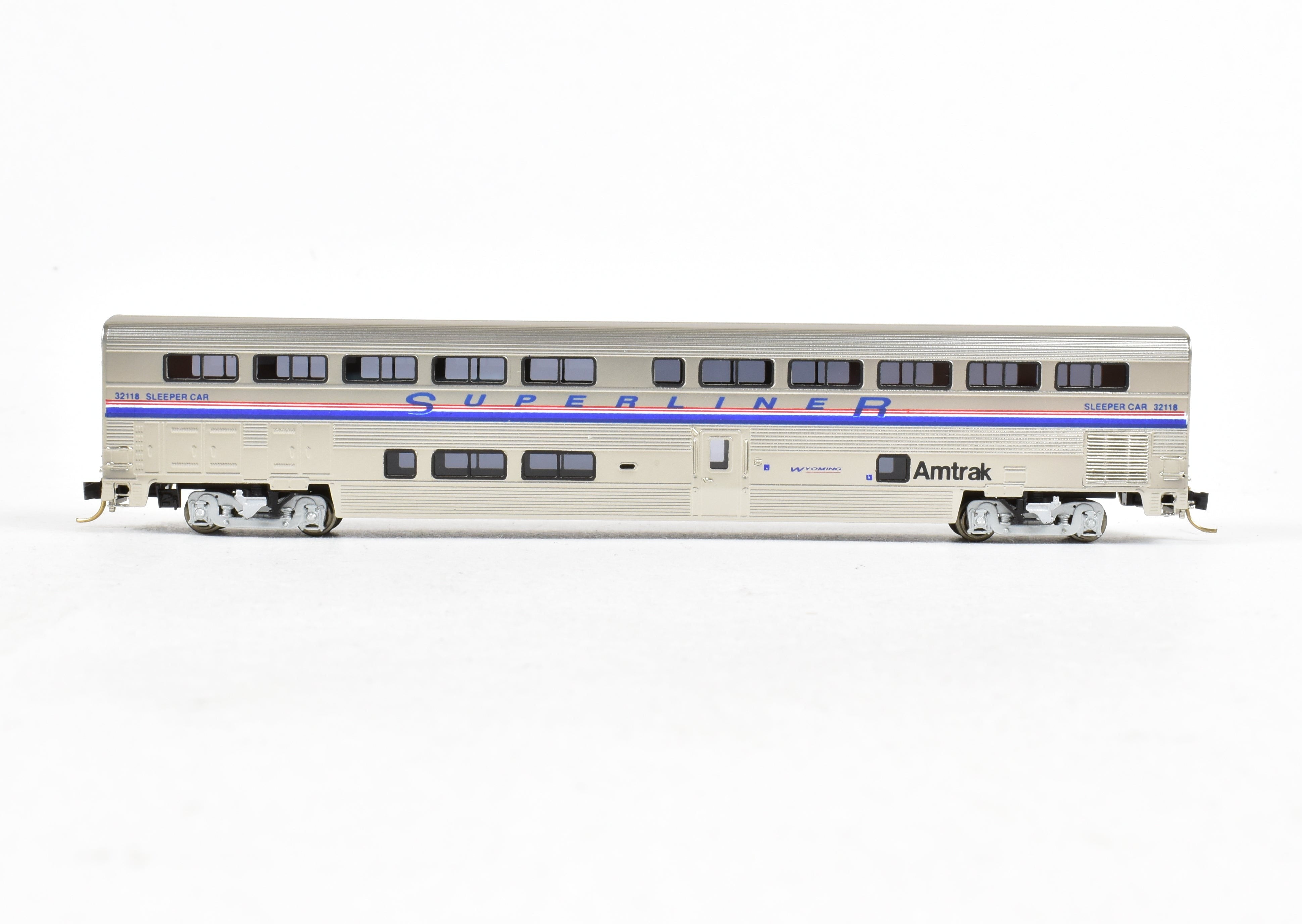 N Scale Brass Amtrak Superliner Sleeping Car Model FP No. 32118 by Overland Models, Inc. (OMI)