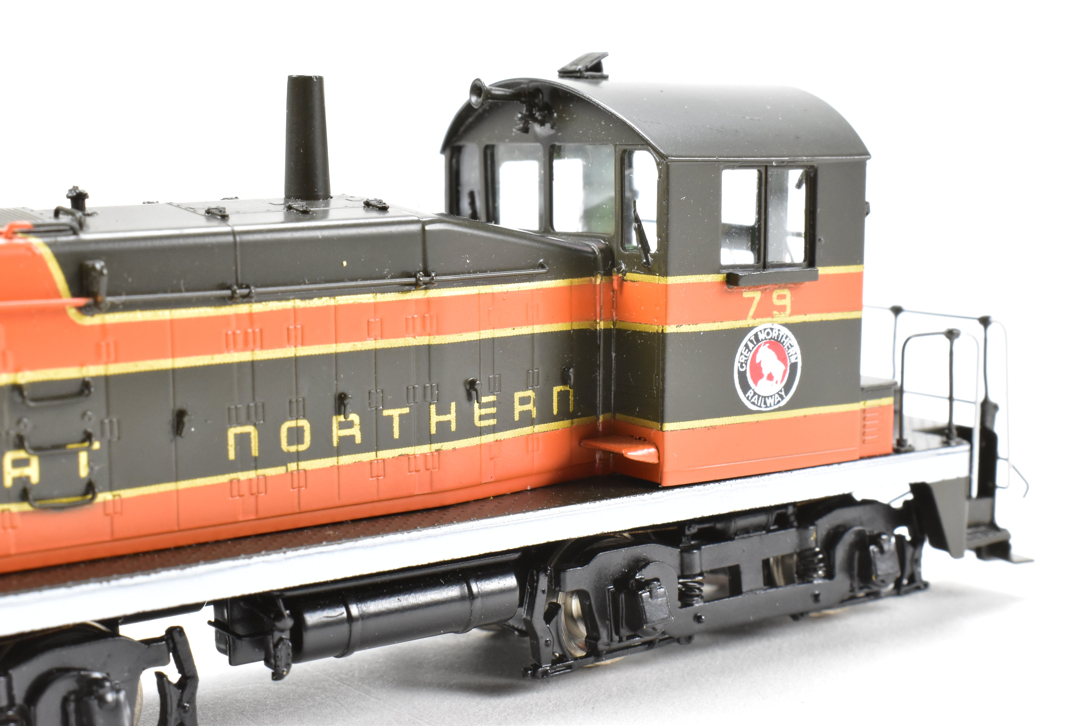 HO Scale Brass Precision Scale Co. (PSC) Model of Great Northern EMC/EMD SW-1 Phase III Intermediate Locomotive #79 by Iron Horse