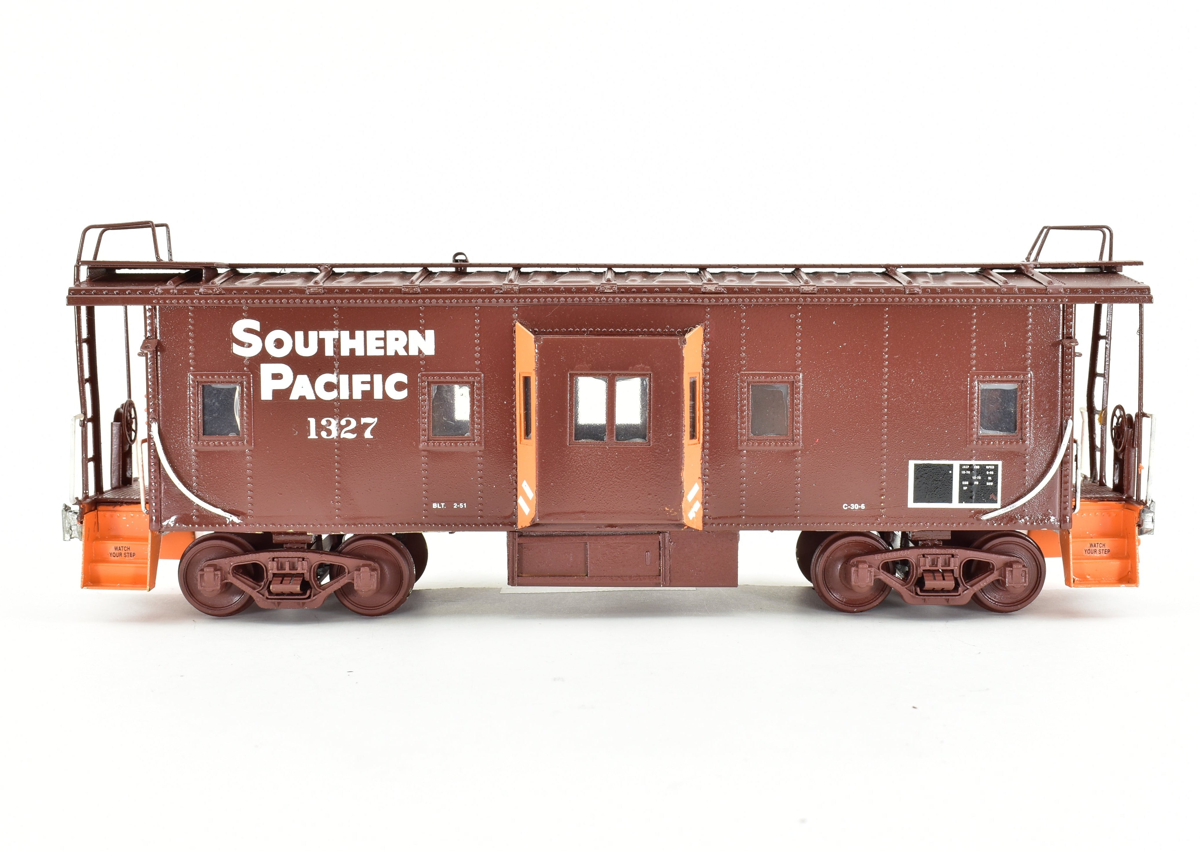 O Scale 1:48 Custom Painted Southern Pacific Bay Window Caboose Model by Max Gray in Brass with CON Max Gray SP Design - No Original Box