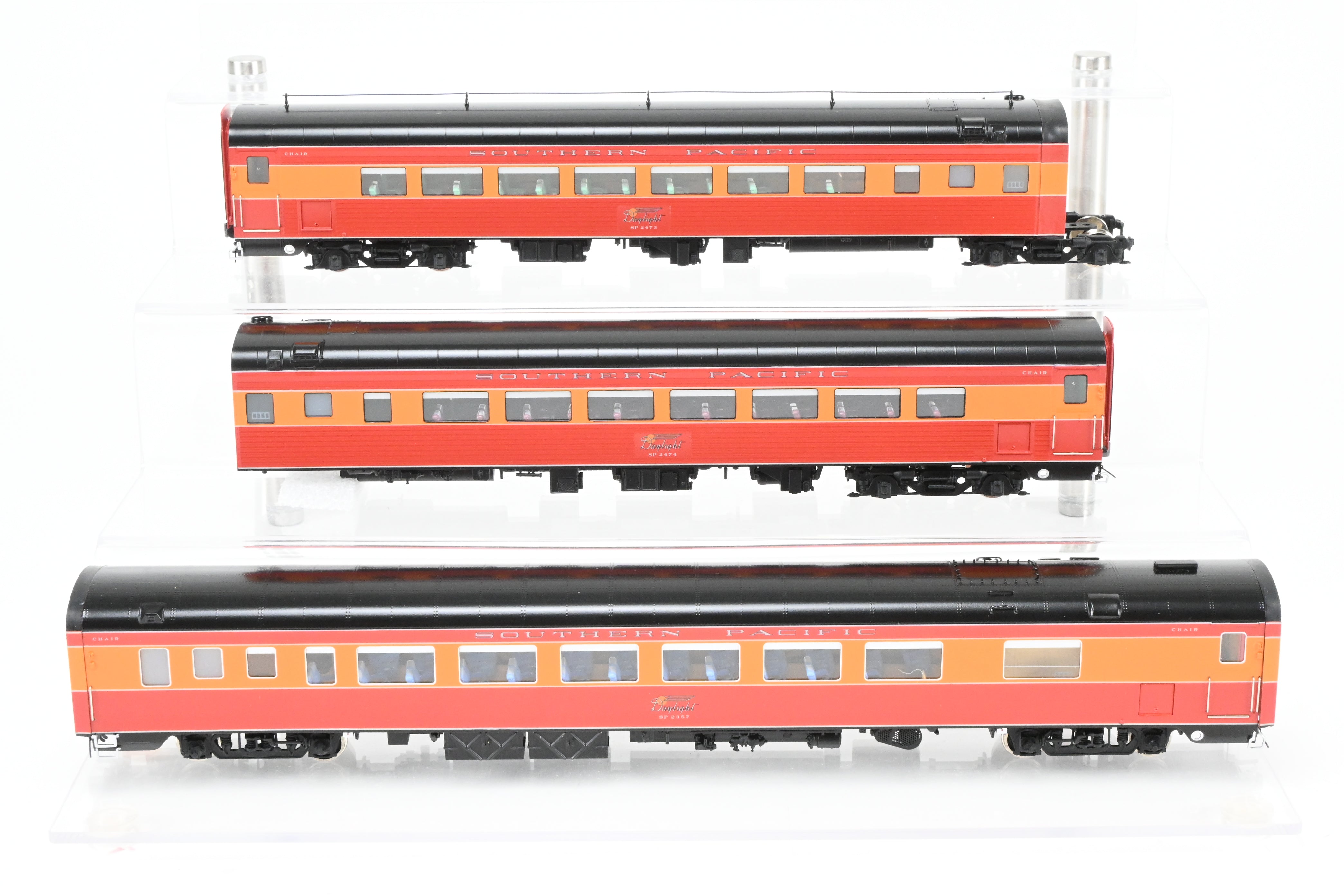 HO Scale Brass 3-Pack Add-On Set: 1955 Southern Pacific Morning Daylight by Challenger Imports