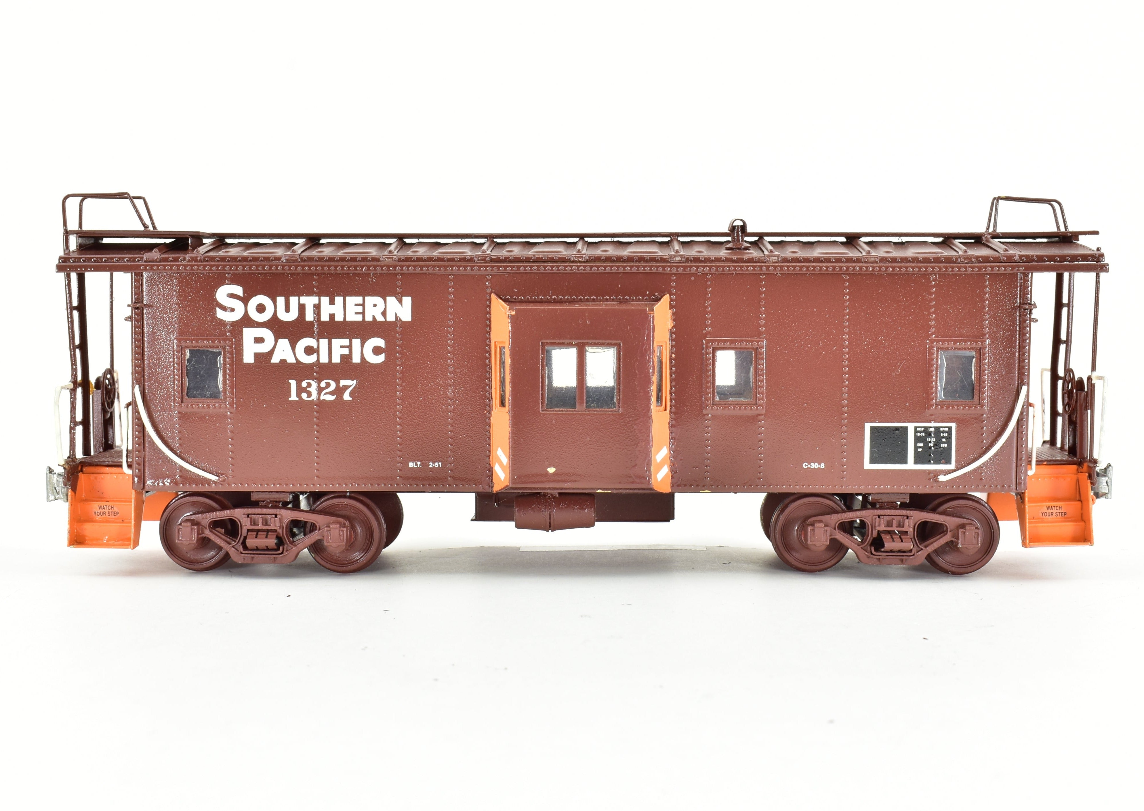 O Scale 1:48 Custom Painted Southern Pacific Bay Window Caboose Model by Max Gray in Brass with CON Max Gray SP Design - No Original Box