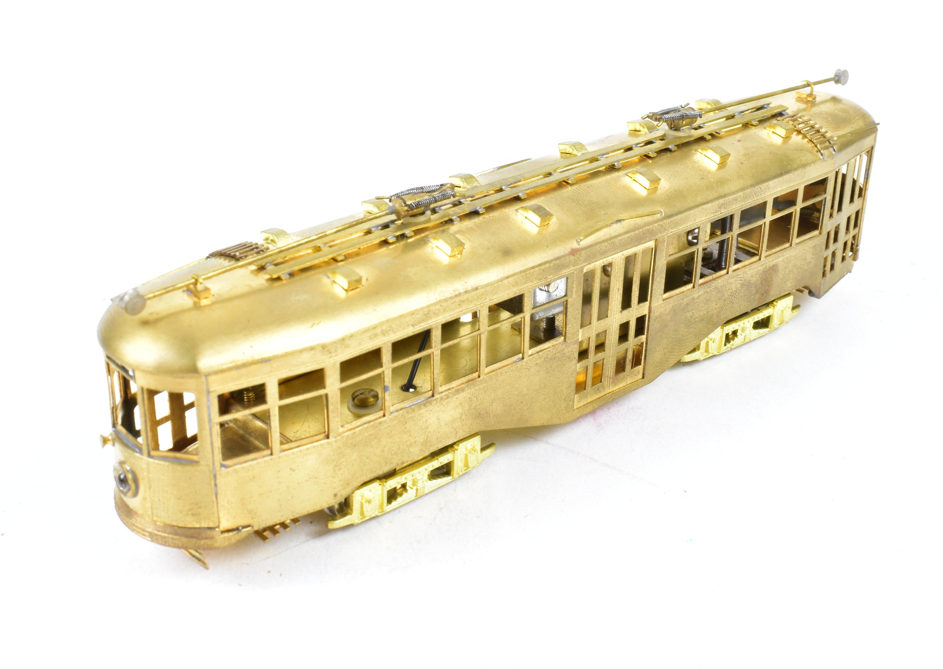 HO Scale Brass Model Bert Sas Brooklyn & Queens Peter Witt Car 8000 - Vintage Train Collectible