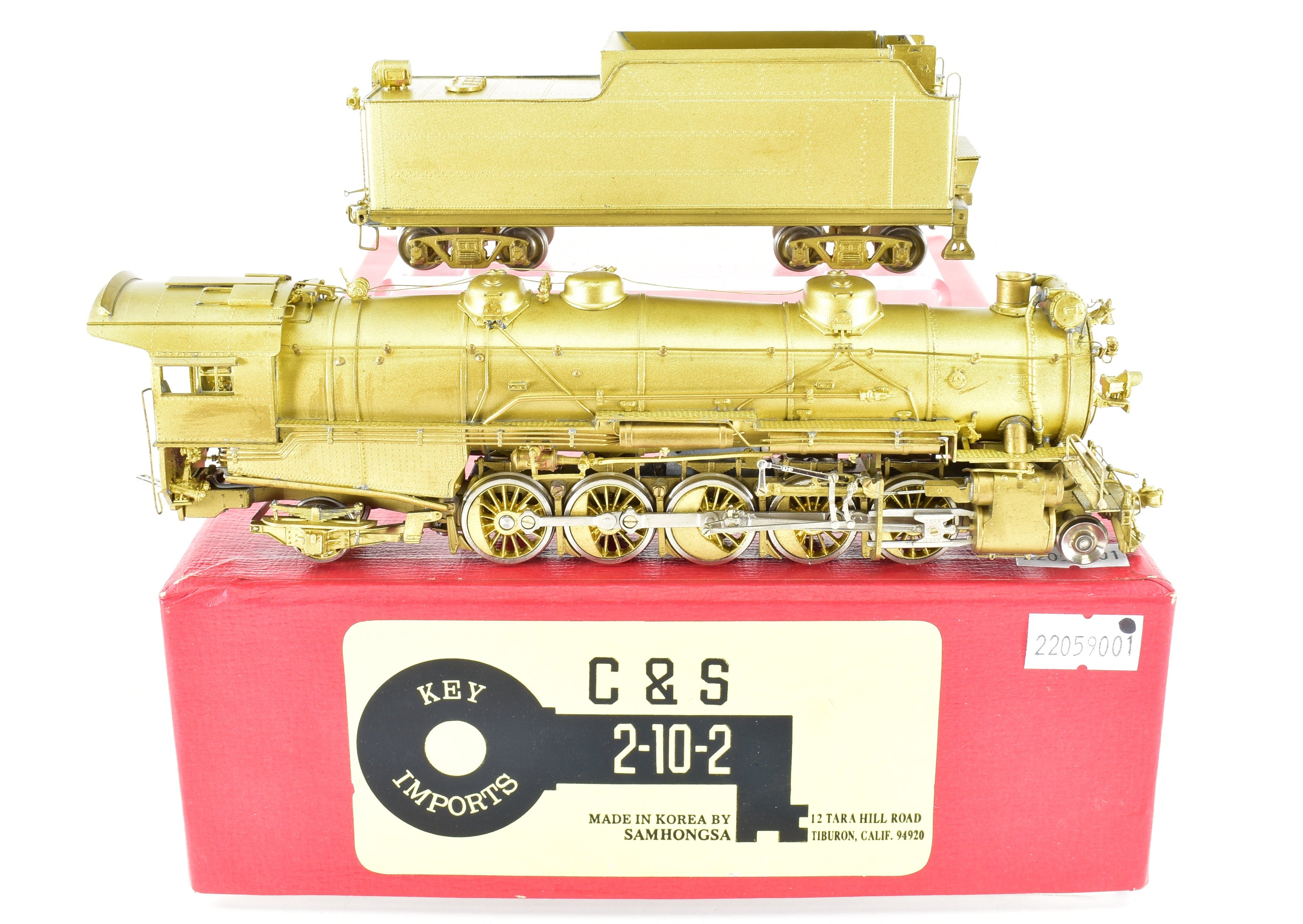 HO Scale Brass Key Imports C&S - Colorado & Southern 2-10-2 Santa Fe Model Train