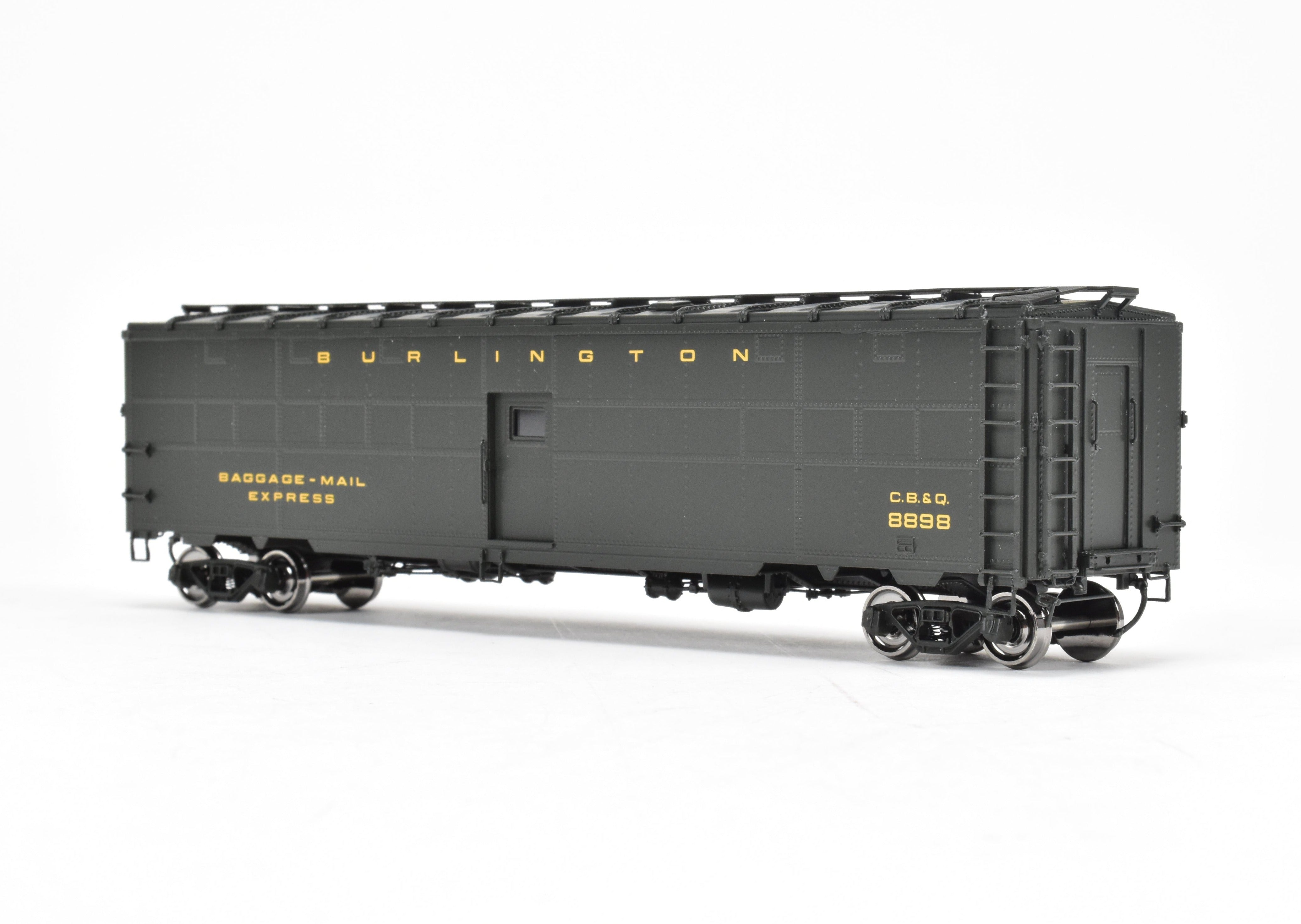 HO Brass Precision Scale Co. CB&Q Burlington Route BE-1 Express Car Factory Painted
