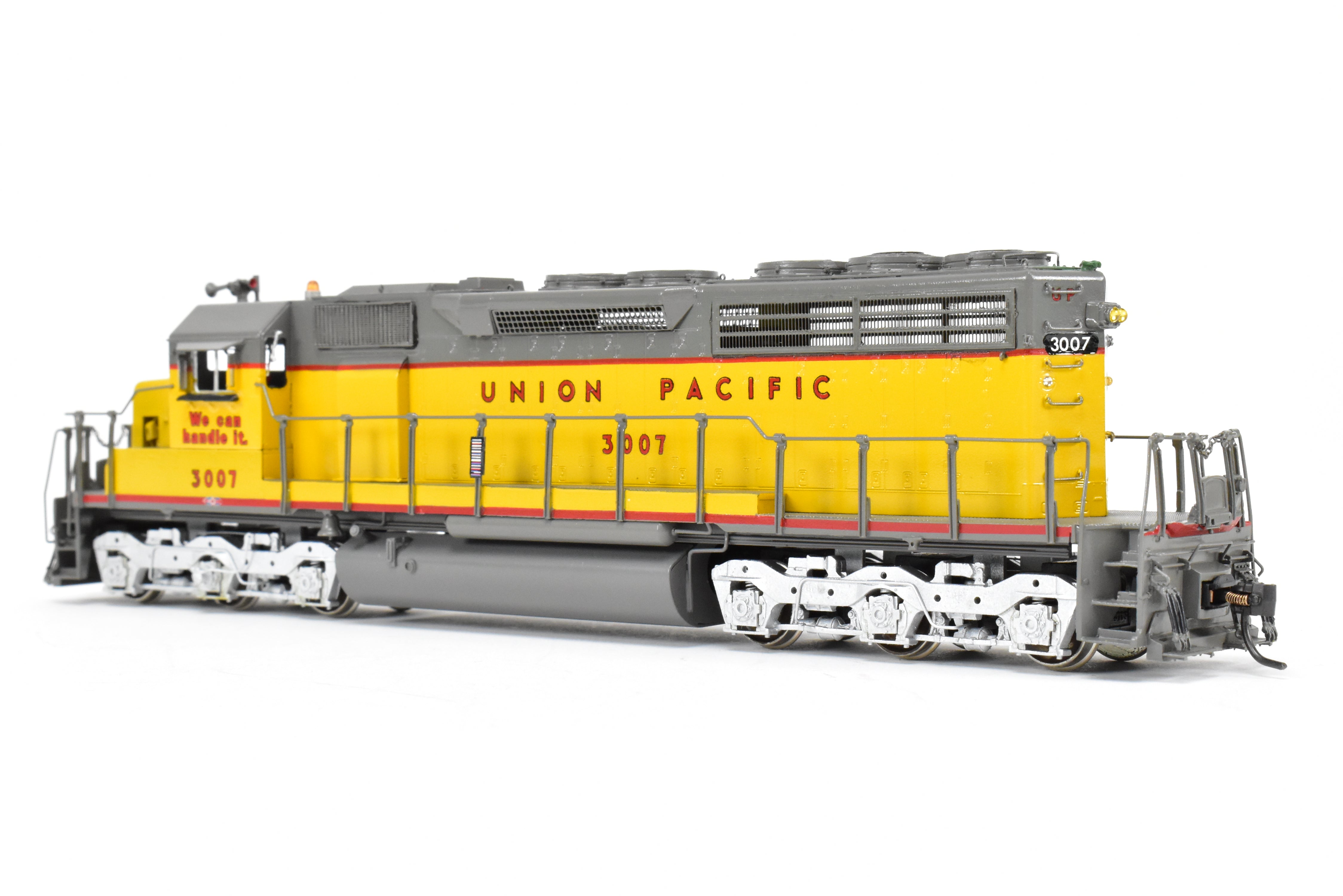 HO Scale Brass Model Train by Overland Models Inc. (OMI) - Union Pacific EMD SD40 Locomotive with Low Mounted Brake Cylinders and Low Hood, Custom Painted as CP No. 3007